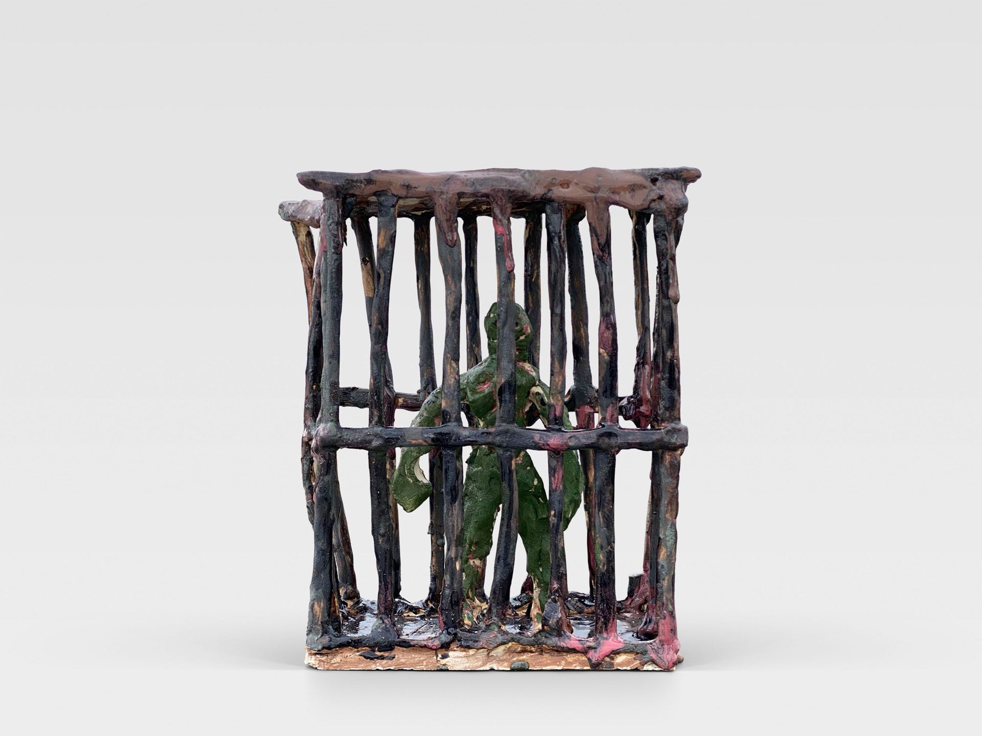A sculpture by Josh Smith titled Prison, dated from 2013 to 2014.