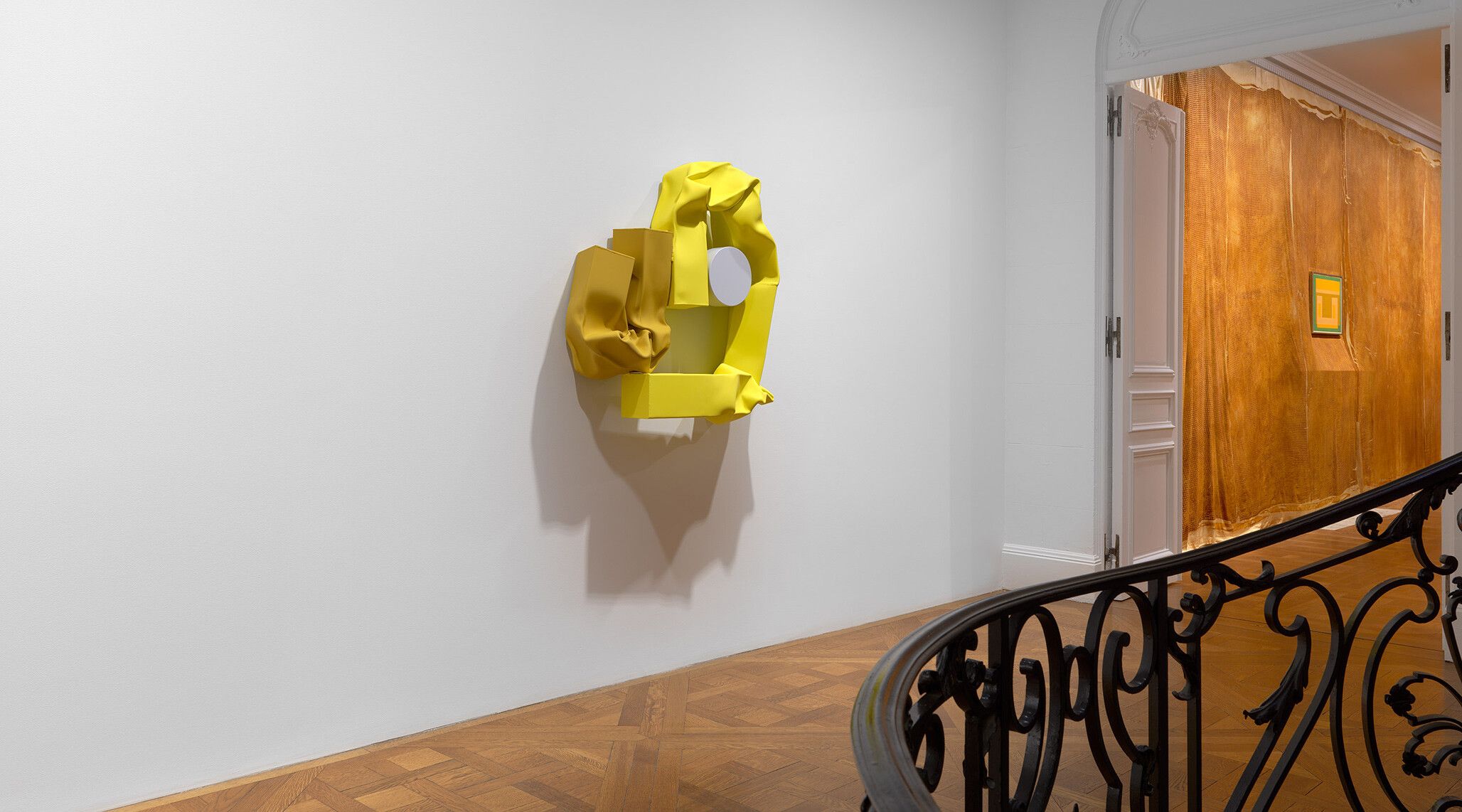 An installation view of a solo exhibition by Carol Bove at David Zwirner, New York, in 2021.