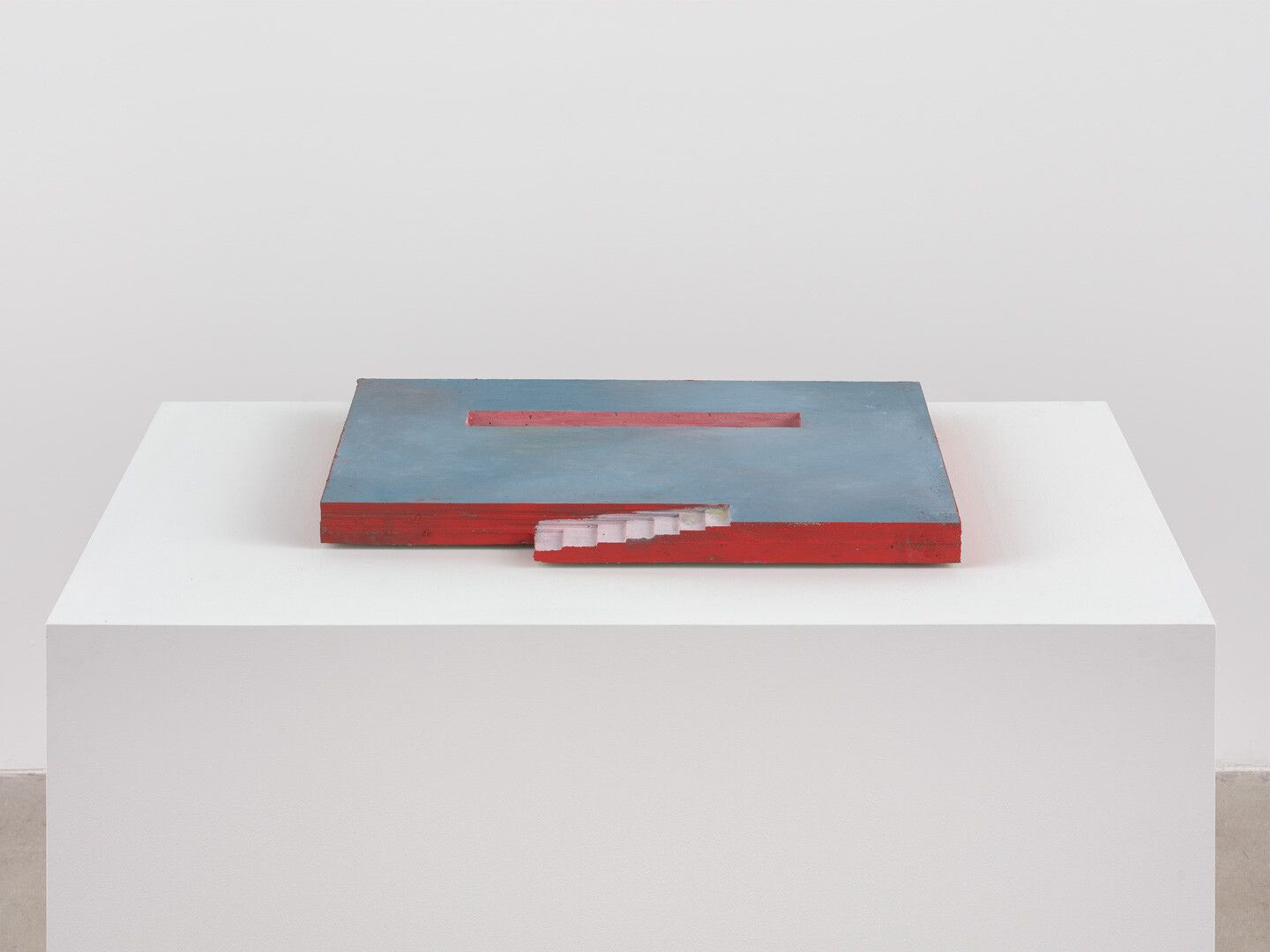 A untitled oil stick on concrete sculpture by Harold Ancart, dated 2020.