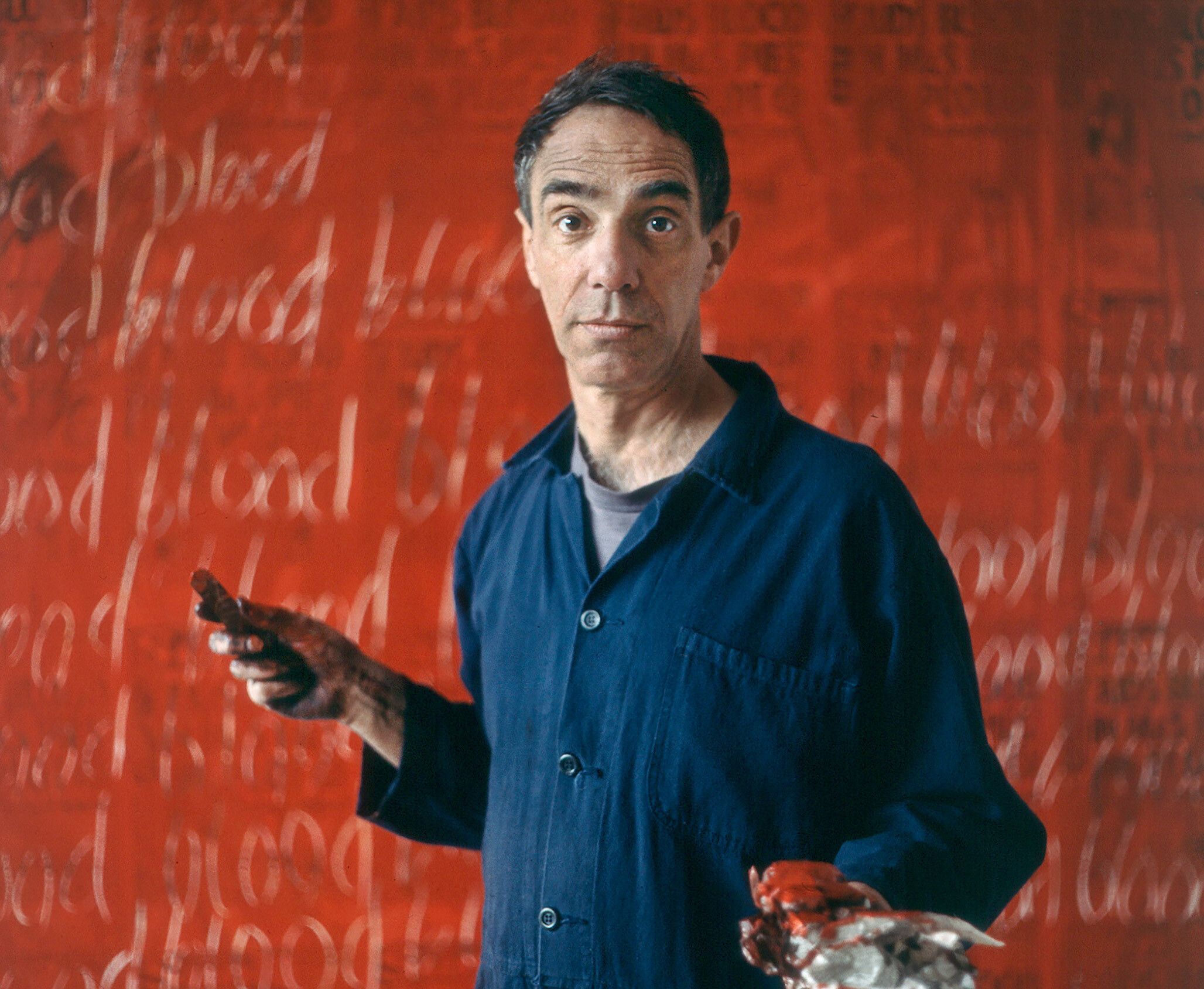 A photo of Derek Jarman in October 1992. Photo by Howard Sooley.