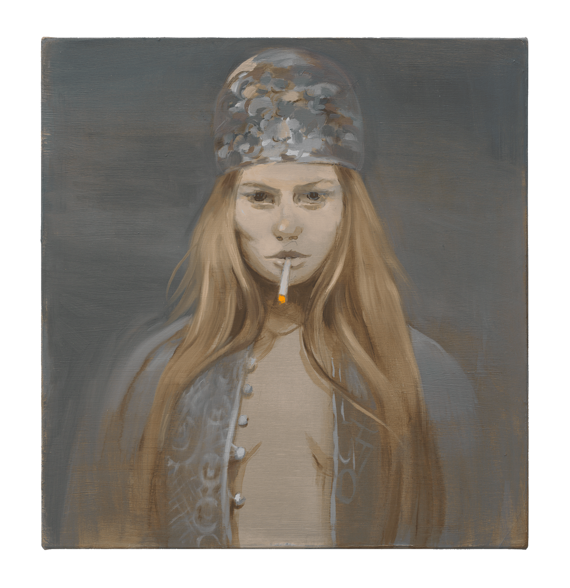 A painting by Lisa Yuskavage, titled Stoned, dated 2016.
