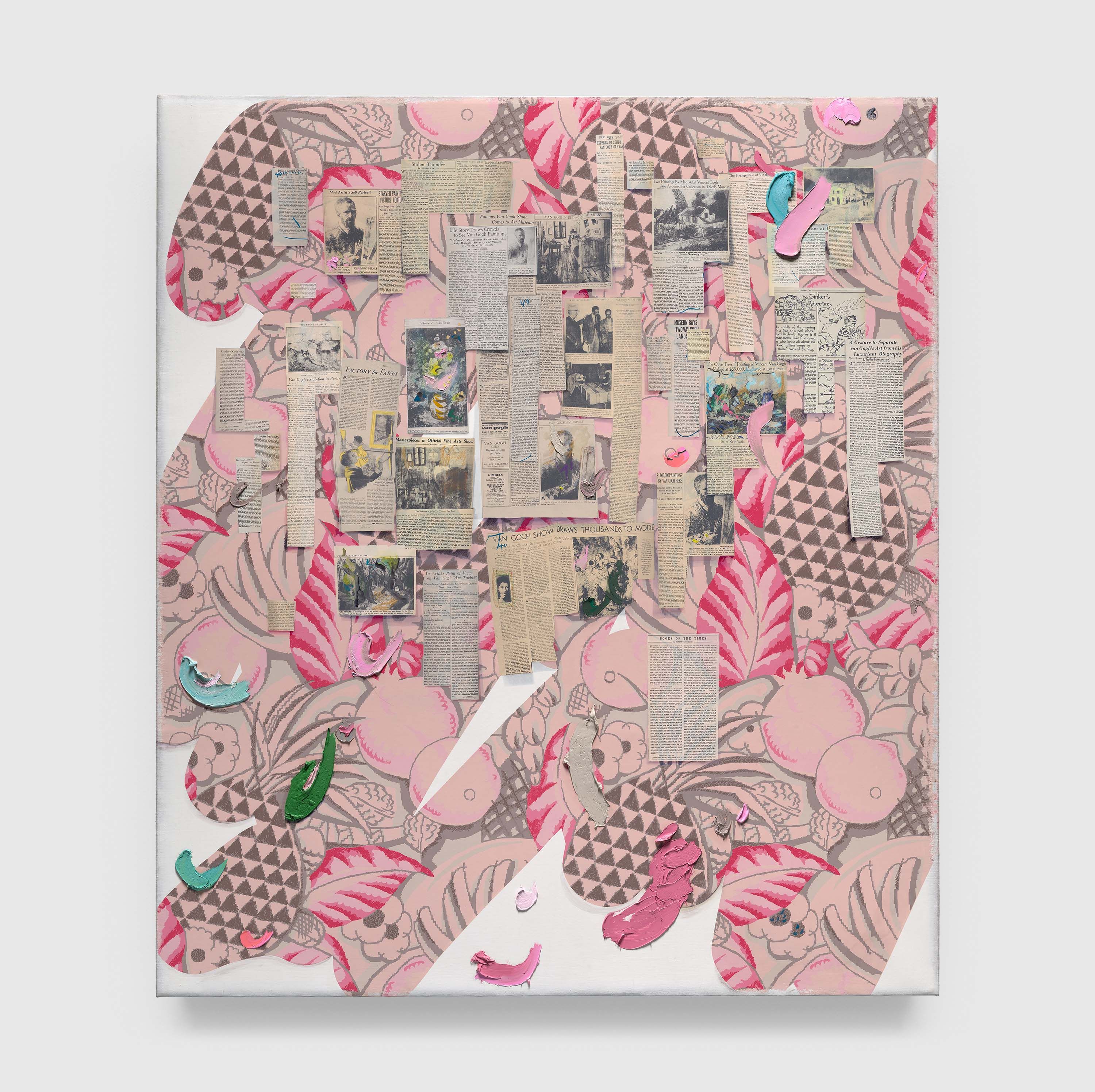 An untitled painting by Laura Owens, dated 2021.