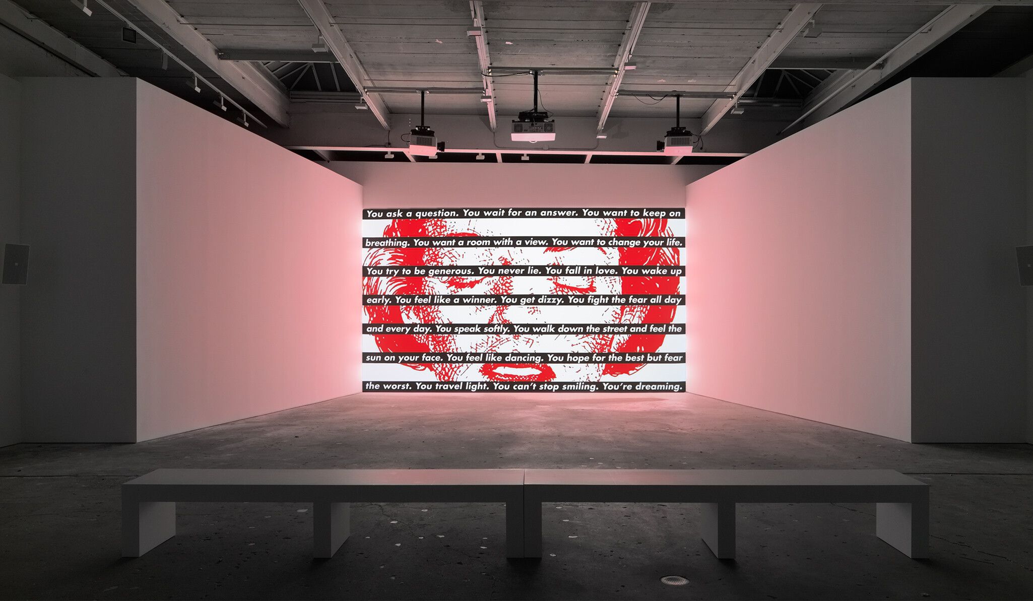 An image of Installation view, titled Barbara Kruger, David Zwirner, New York, dated 2022