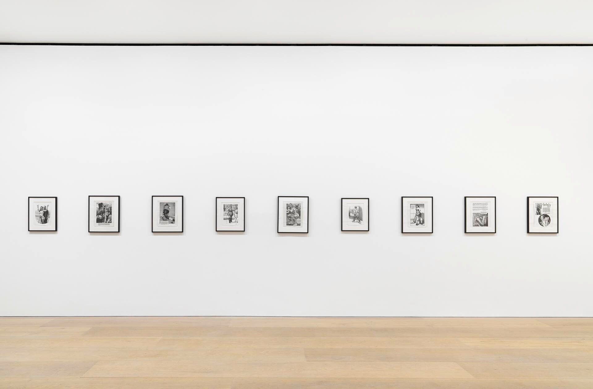 An installation view of the exhibition R. Crumb: Art & Beauty, at David Zwirner London, dated 2016.