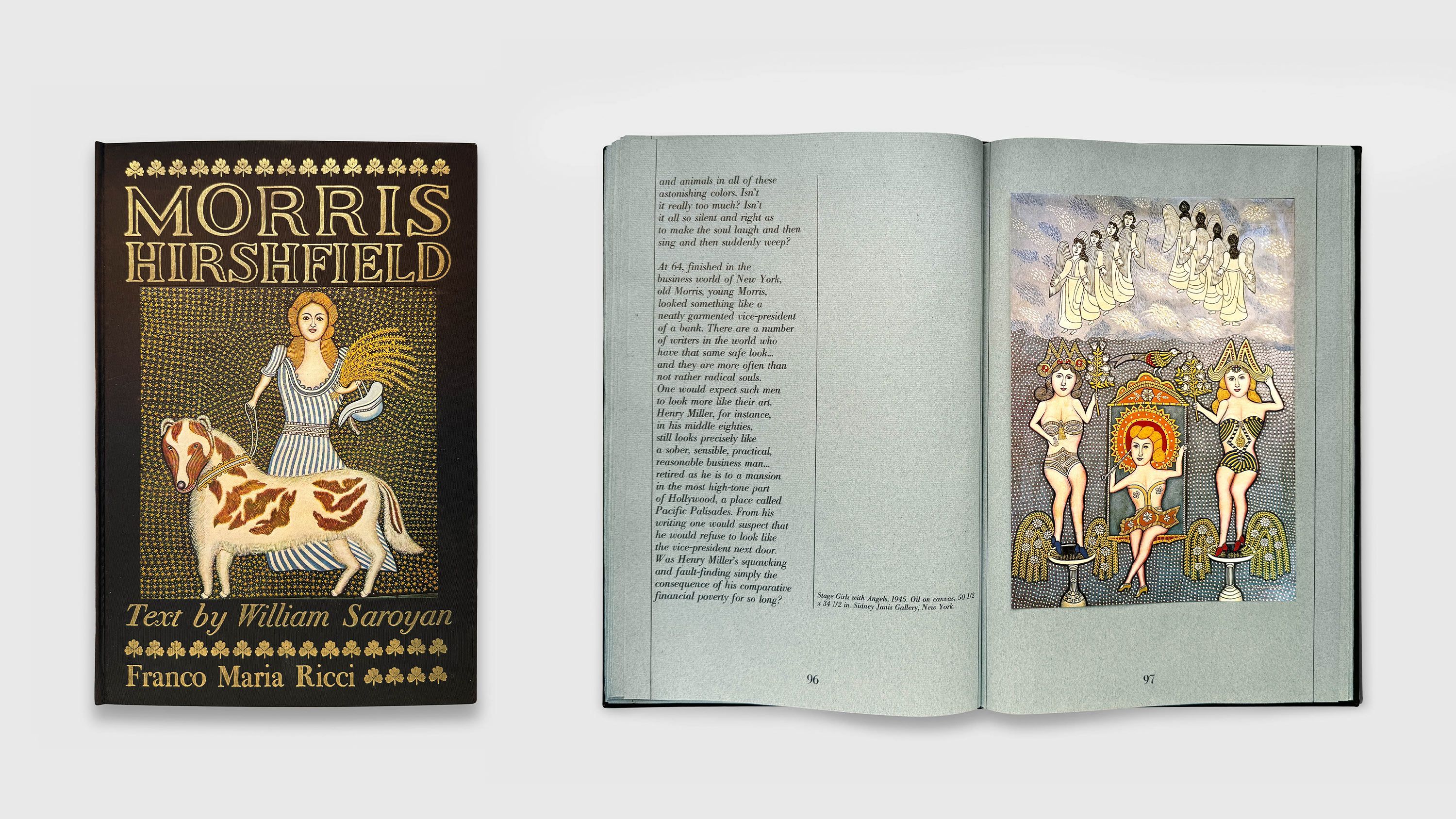 A Cover and spread from William Saroyan, Sidney Janis, and Oto Bihalji-Merin, Morris Hirshfield, dated 1976