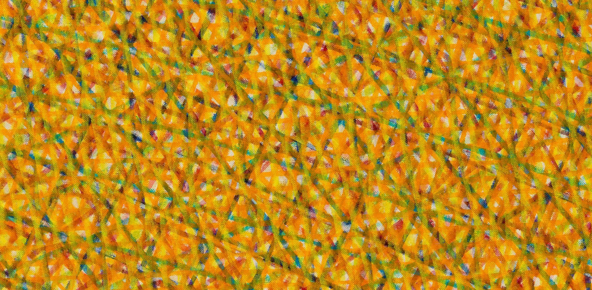 A detail from a work by Piero Dorazio, titled Totale: giallo, dated 1963.