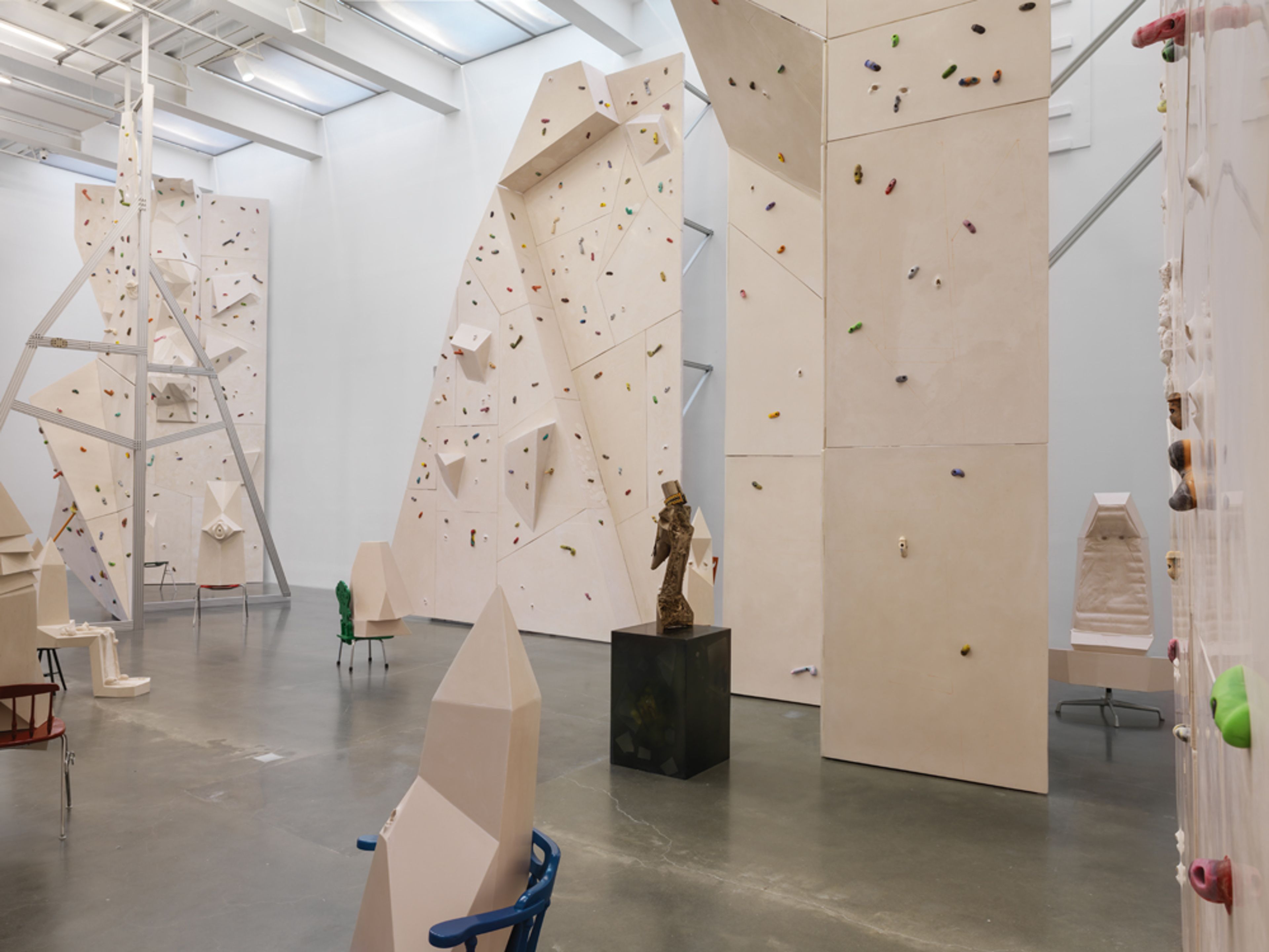 Installation view of an exhibition titled Andra Ursuţa: Alps at the New Museum in New York, dated 2016.