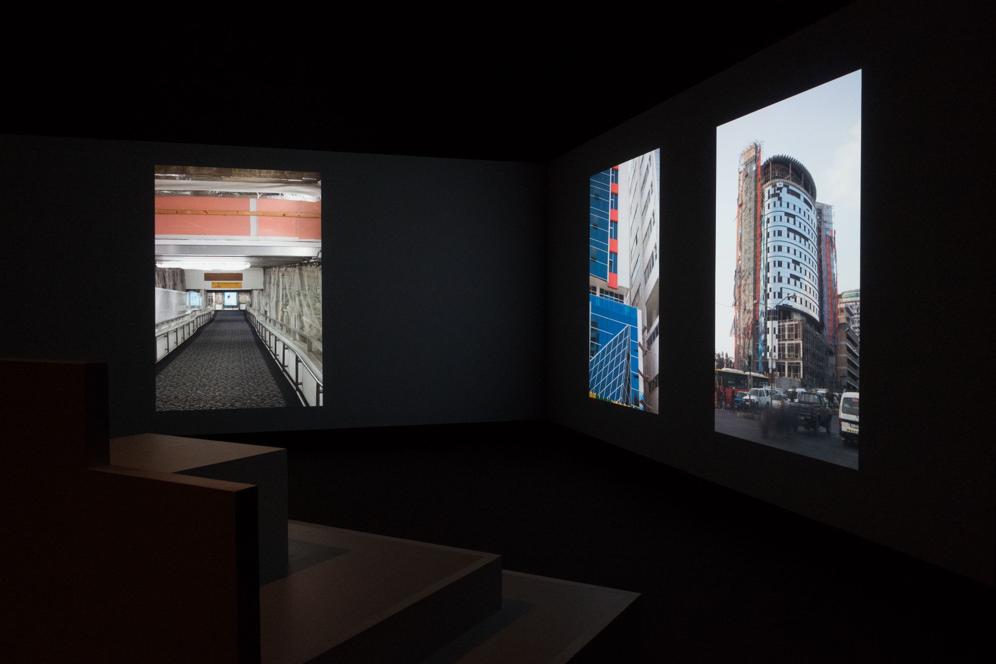 Installation view of the exhibition Book for Architects at The Metropolitan Museum of Art in New York, dated 2015.