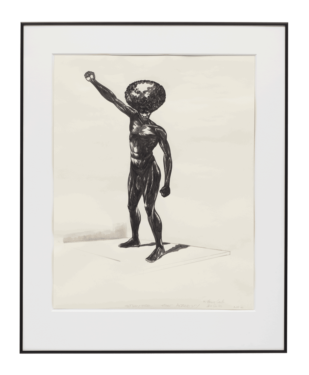 A drawing by Kerry James Marshall, titled Study for the Academy, dated 2012