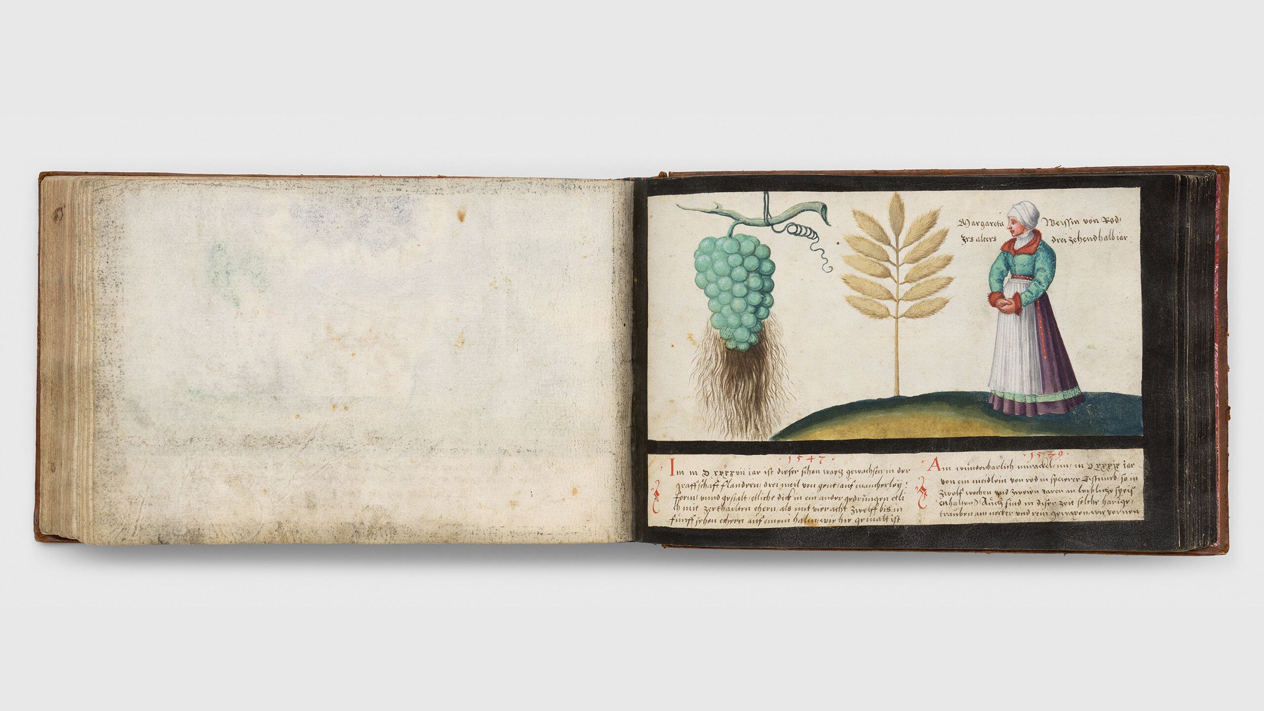 Full-page spread of the book of Miracles, Folio 158