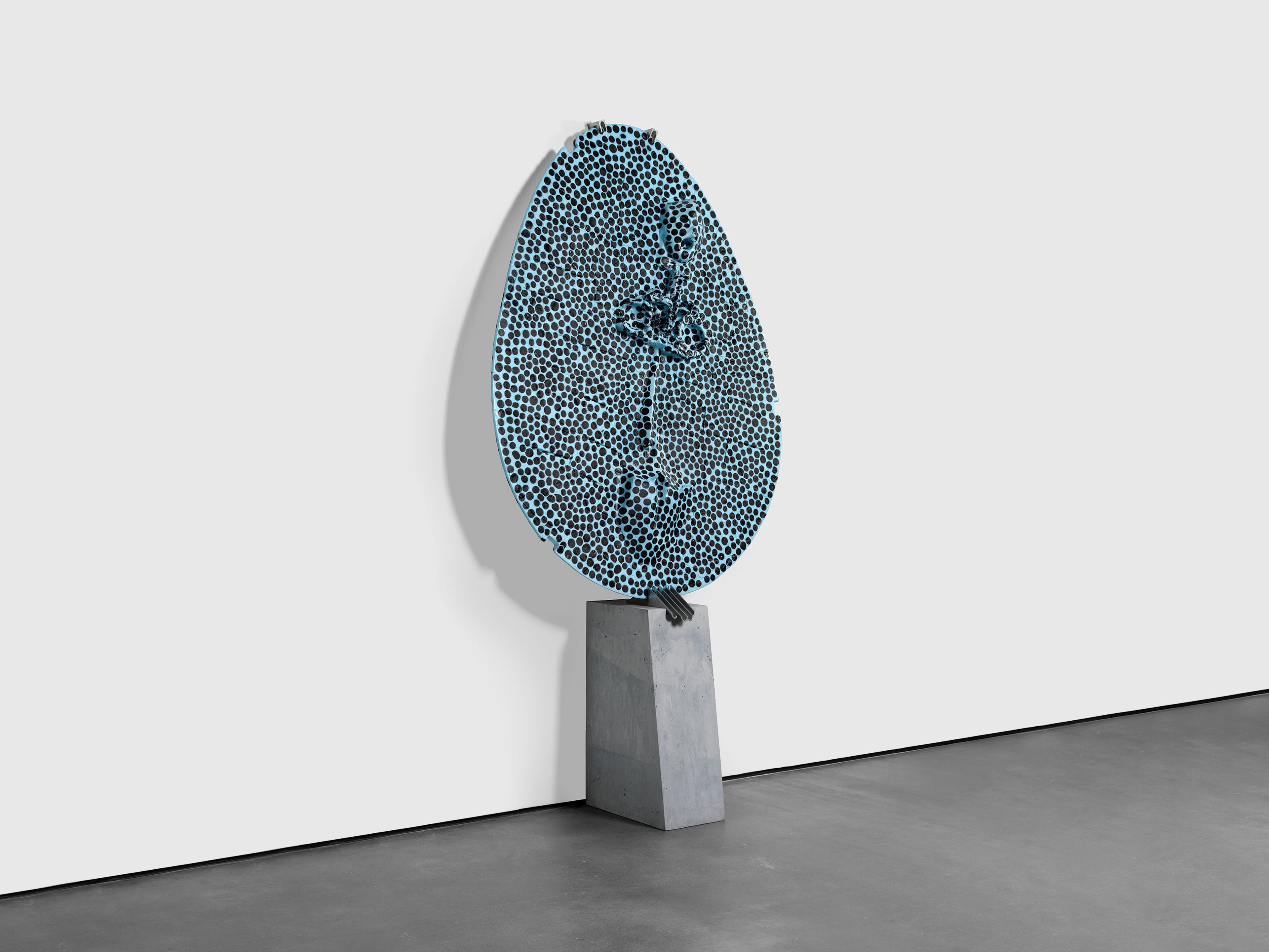 A sculpture by Andra Ursuta, titled Private Dancer (Frosting Blue), dated 2025.