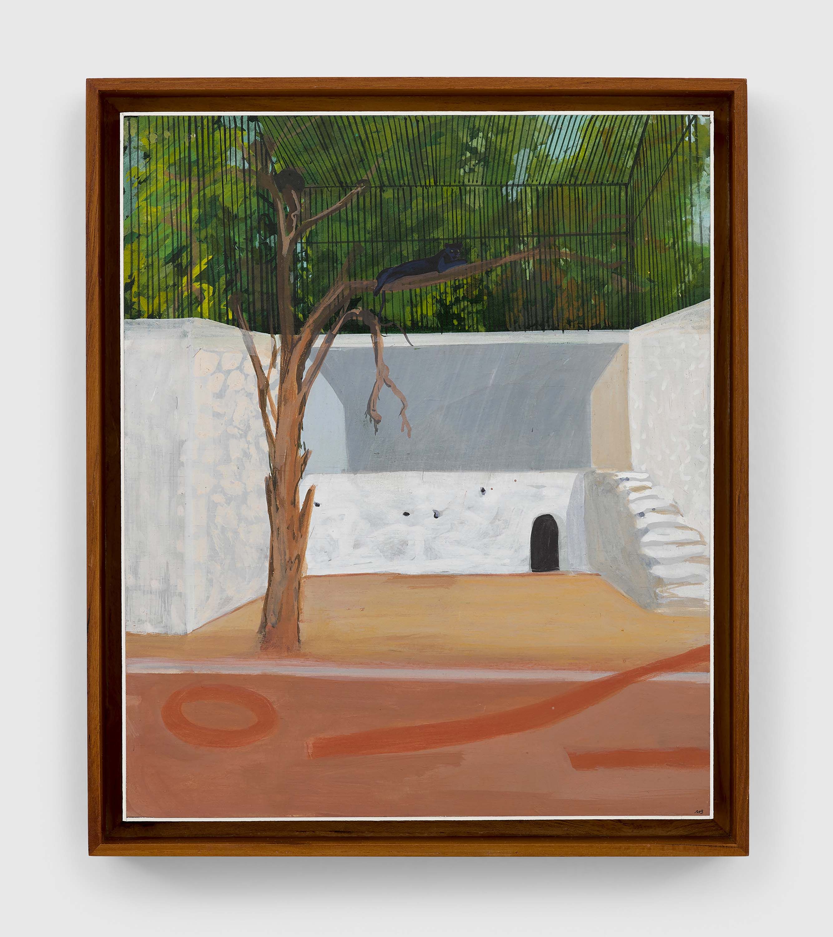 A casein on board painting by Mahesh Baliga, titled Jaguar, dated 2022.