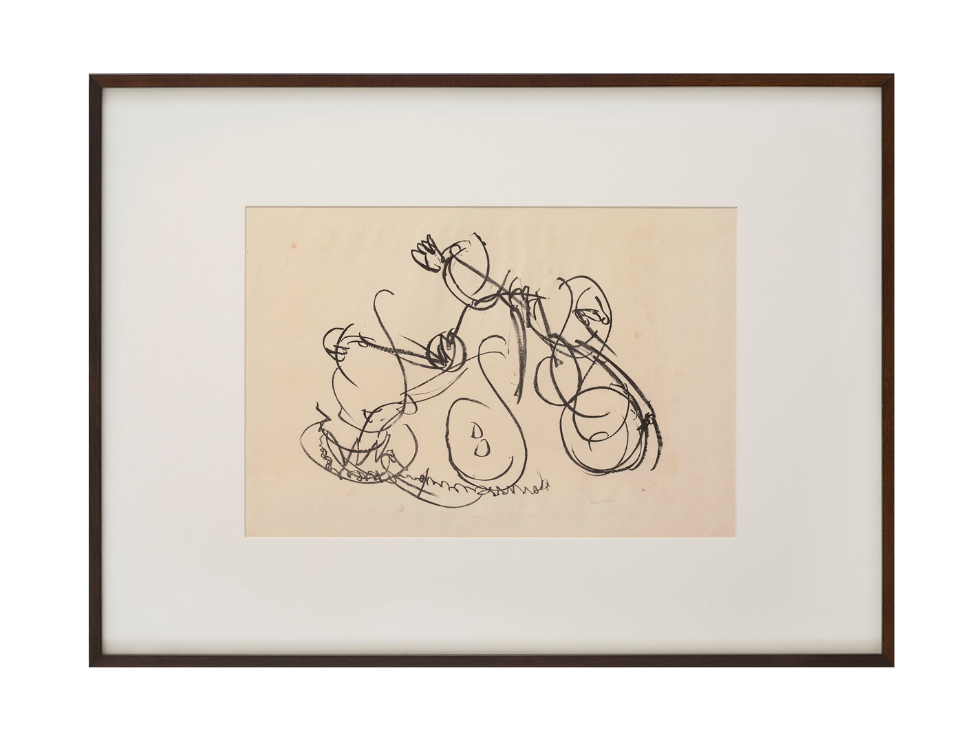 An untitled lithograph by Benode Behari Mukherjee, not dated.