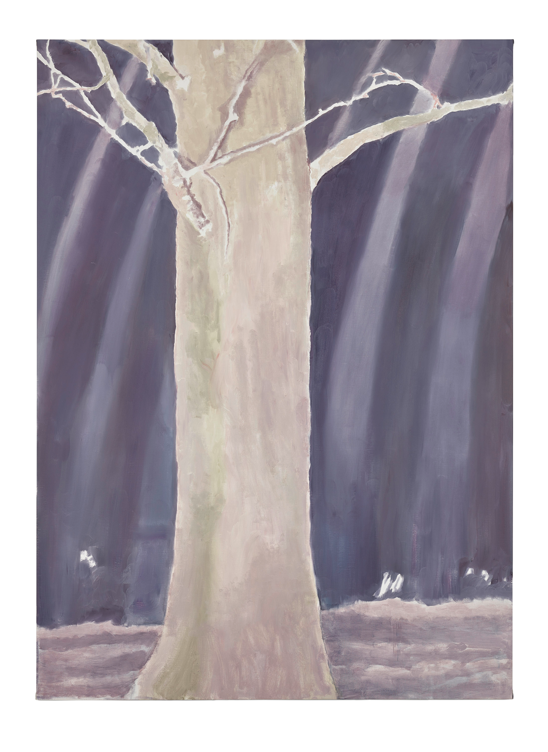 A painting by Luc Tuymans, titled Tree, dated 2019