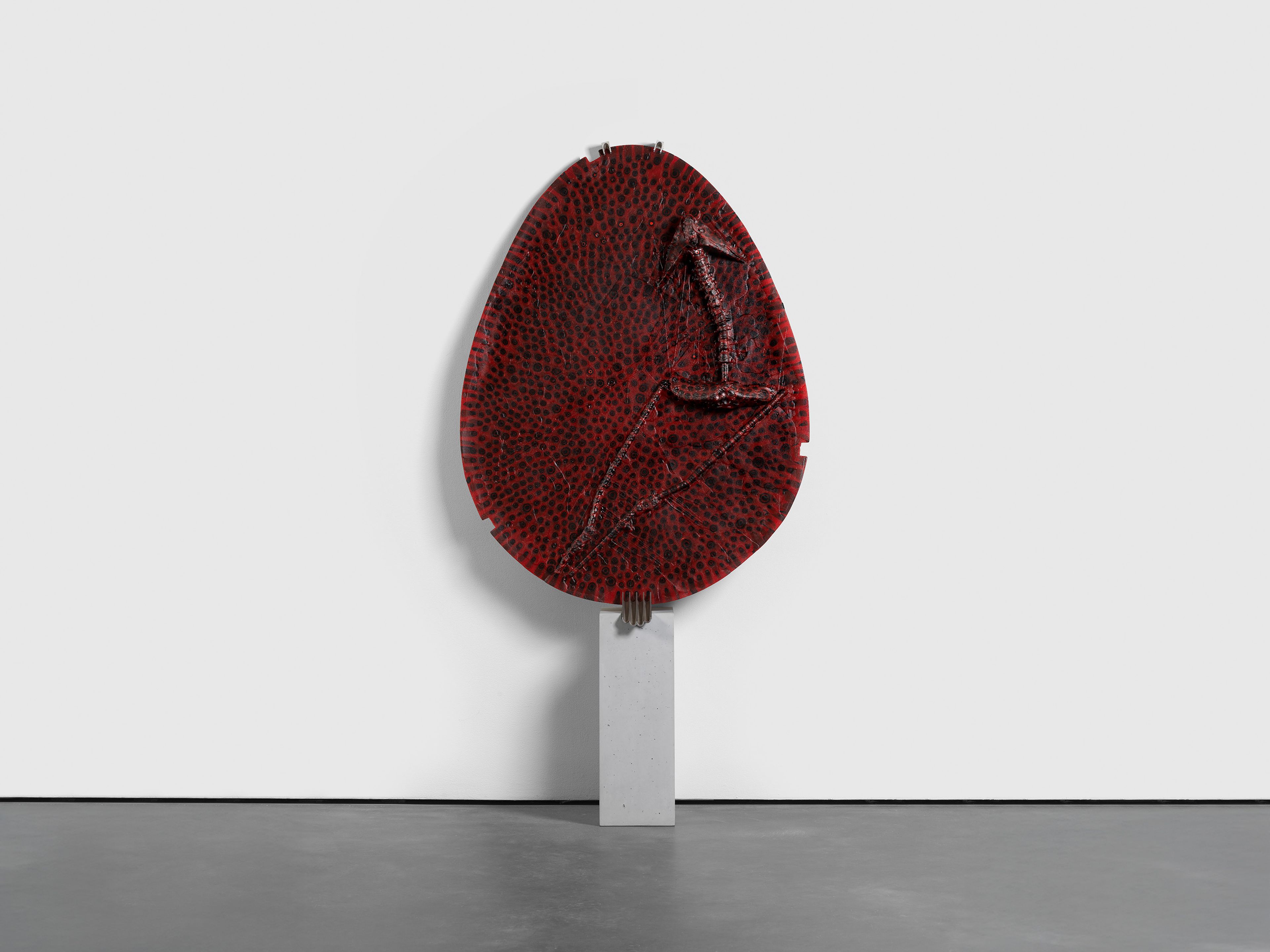 A sculpture by Andra Ursuta, titled Private Dancer (Red Snow), dated 2025.