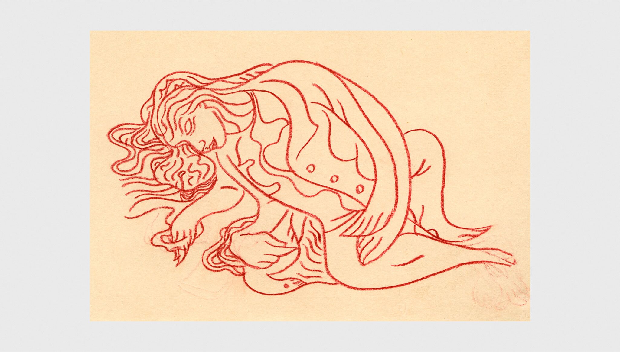 A drawing by Steven Shearer, From Untitled Drawings, dated 2008