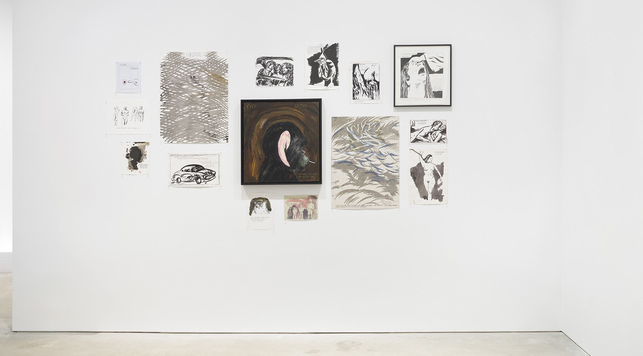 An installation view of an exhibition titled The Real World at David Zwirner, Hong Kong, in 2021.