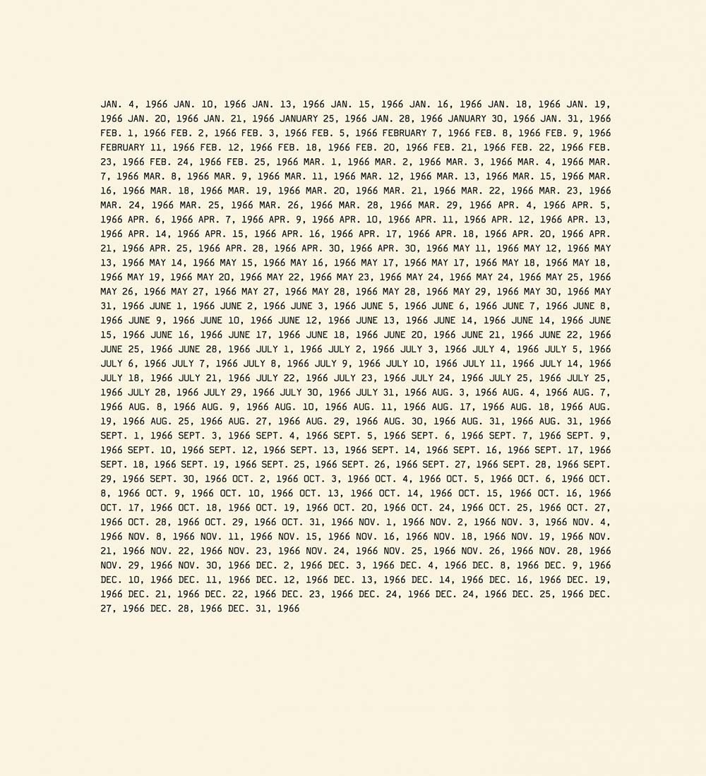 On Kawara Books | Books | David Zwirner