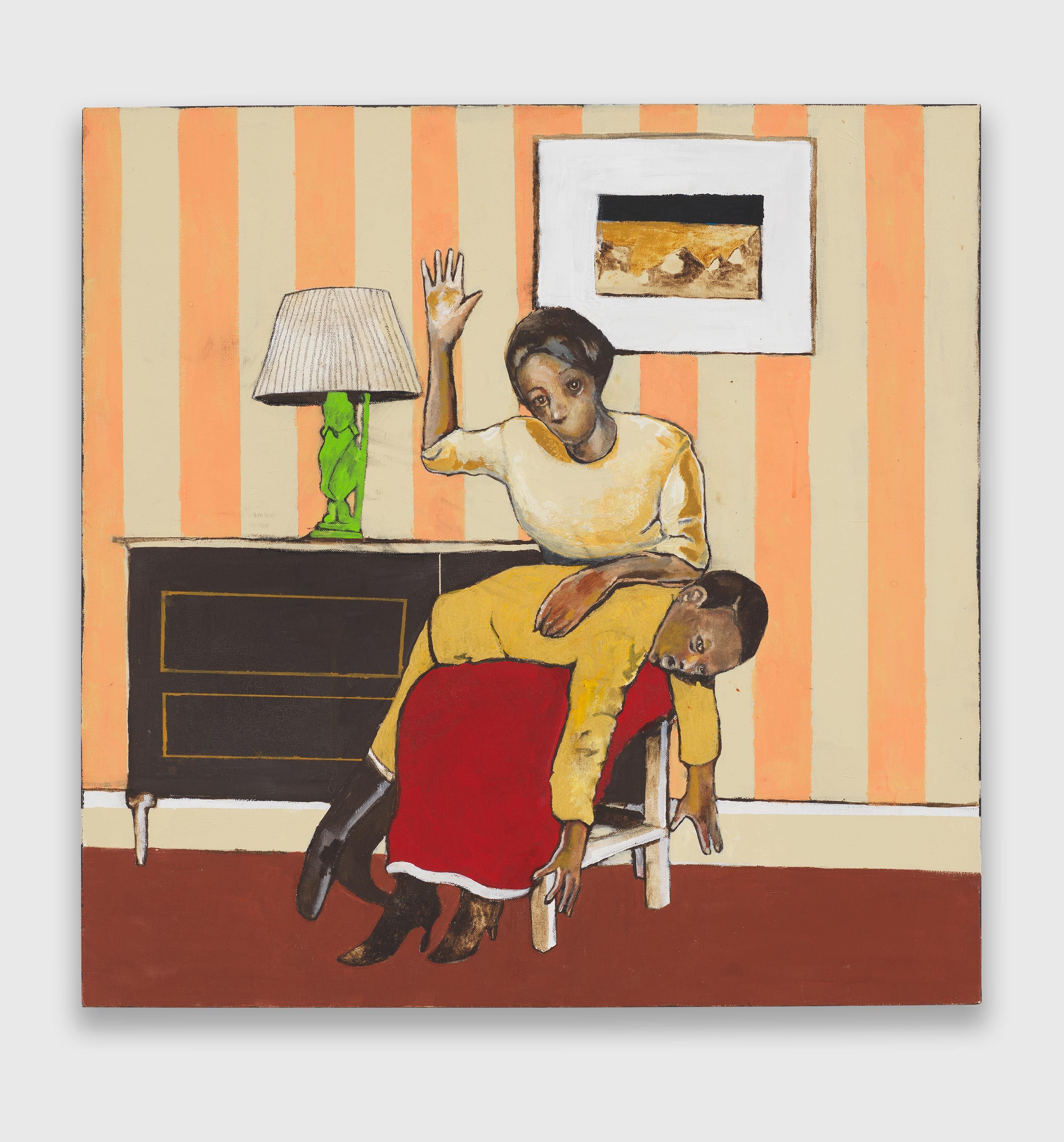 An acrylic, gouache, and conte crayon on canvas artwork by Noah Davis, titled Bad Boy for Life, dated 2007.