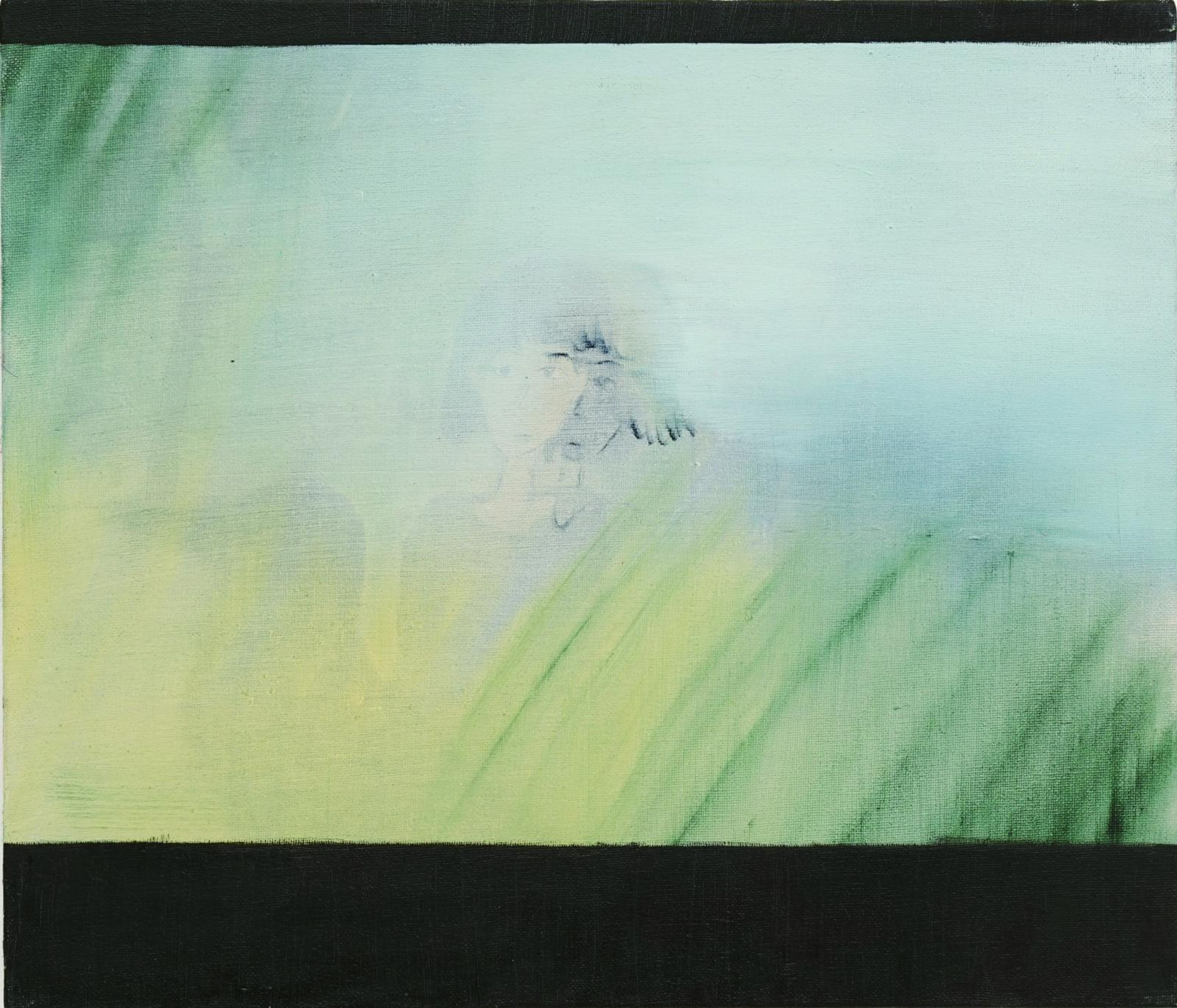 A color oil on canvas painting by Yu Nishimura titled Projection, dated 2022.