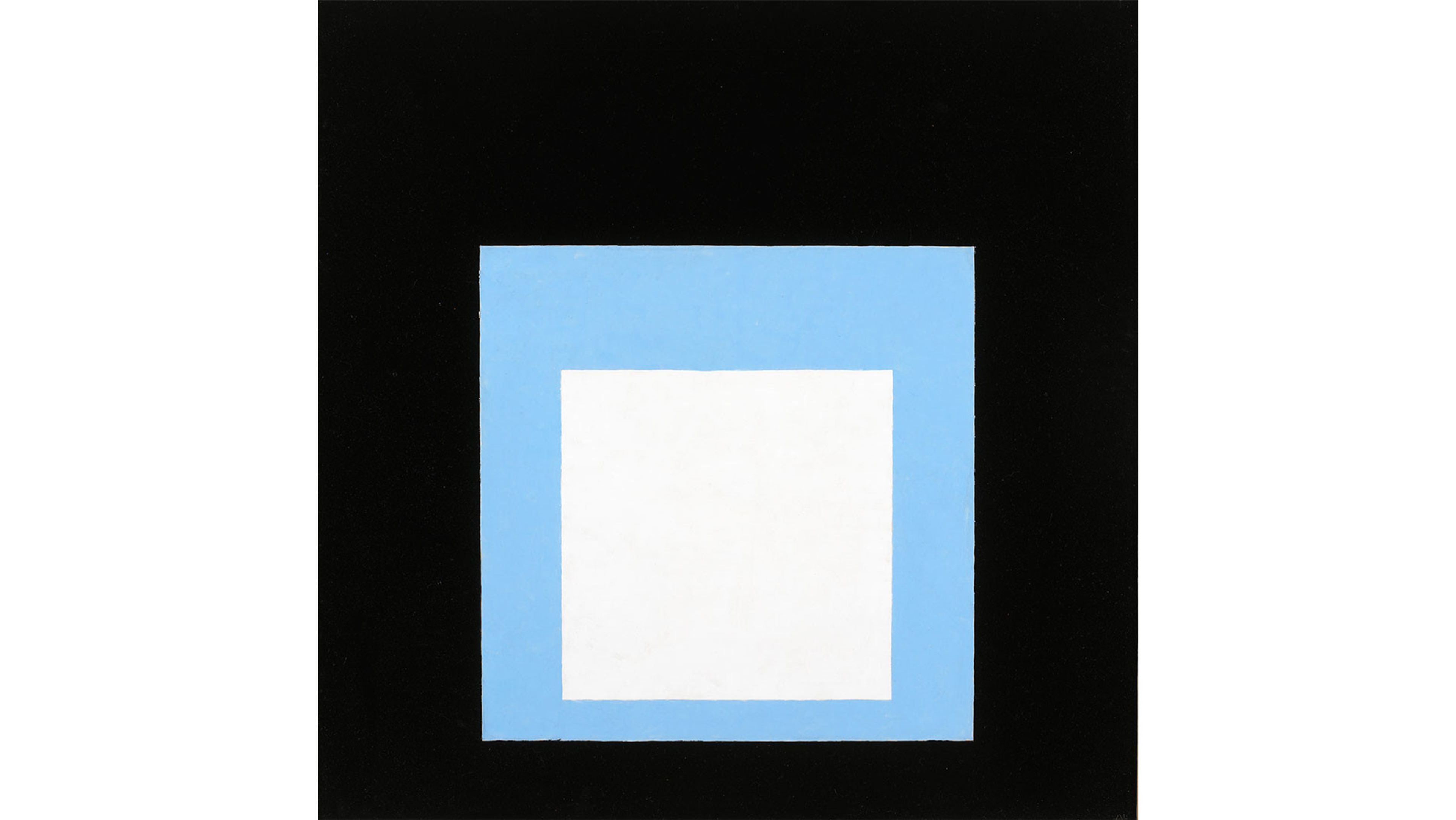 A painting by Josef Albers, titled Homage to the Square: Black Setting, dated 1951. 