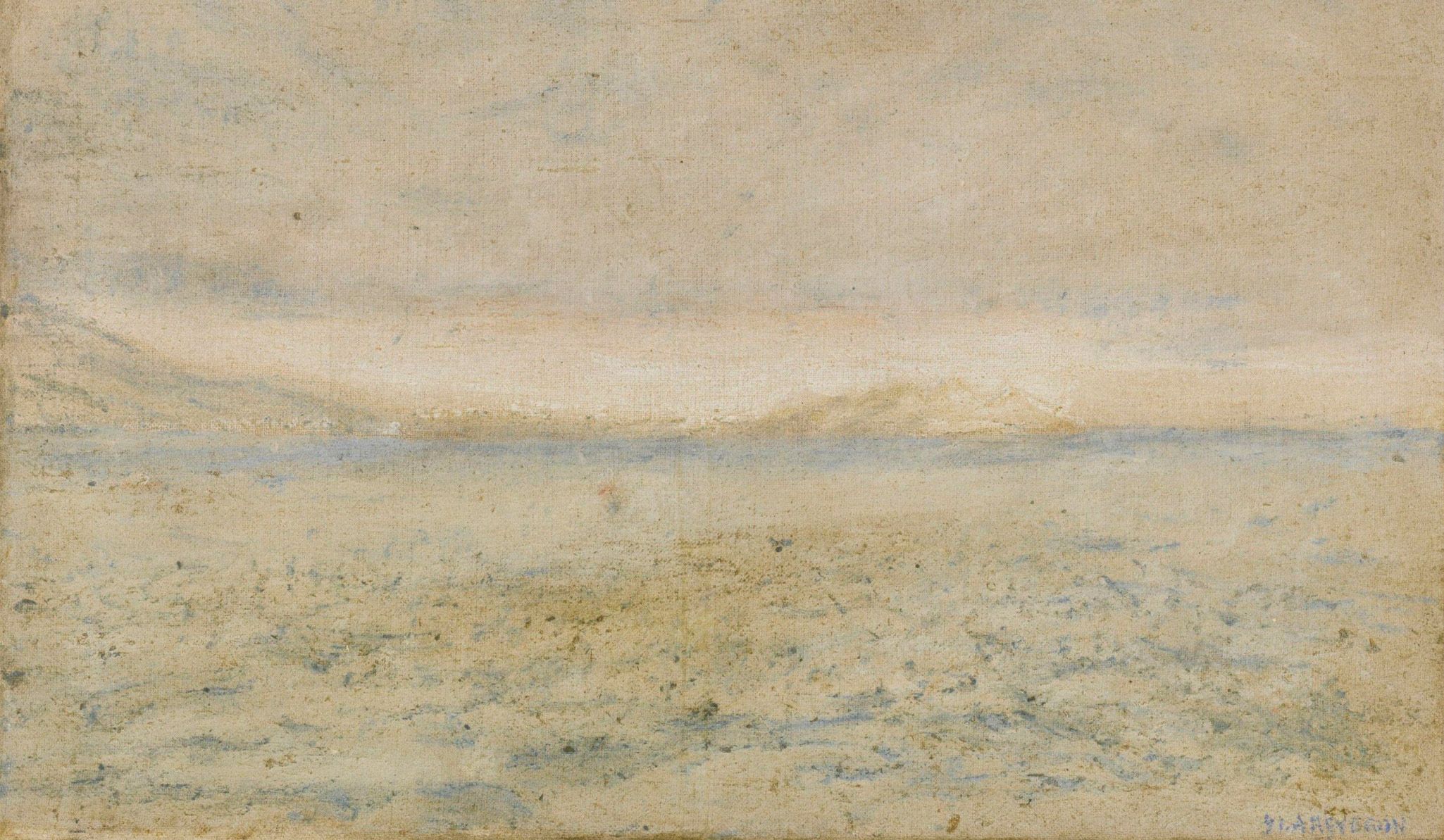 An oil on canvas painting by Armando Reverón, titled Cabo Blanco - White Cape, dated 1941