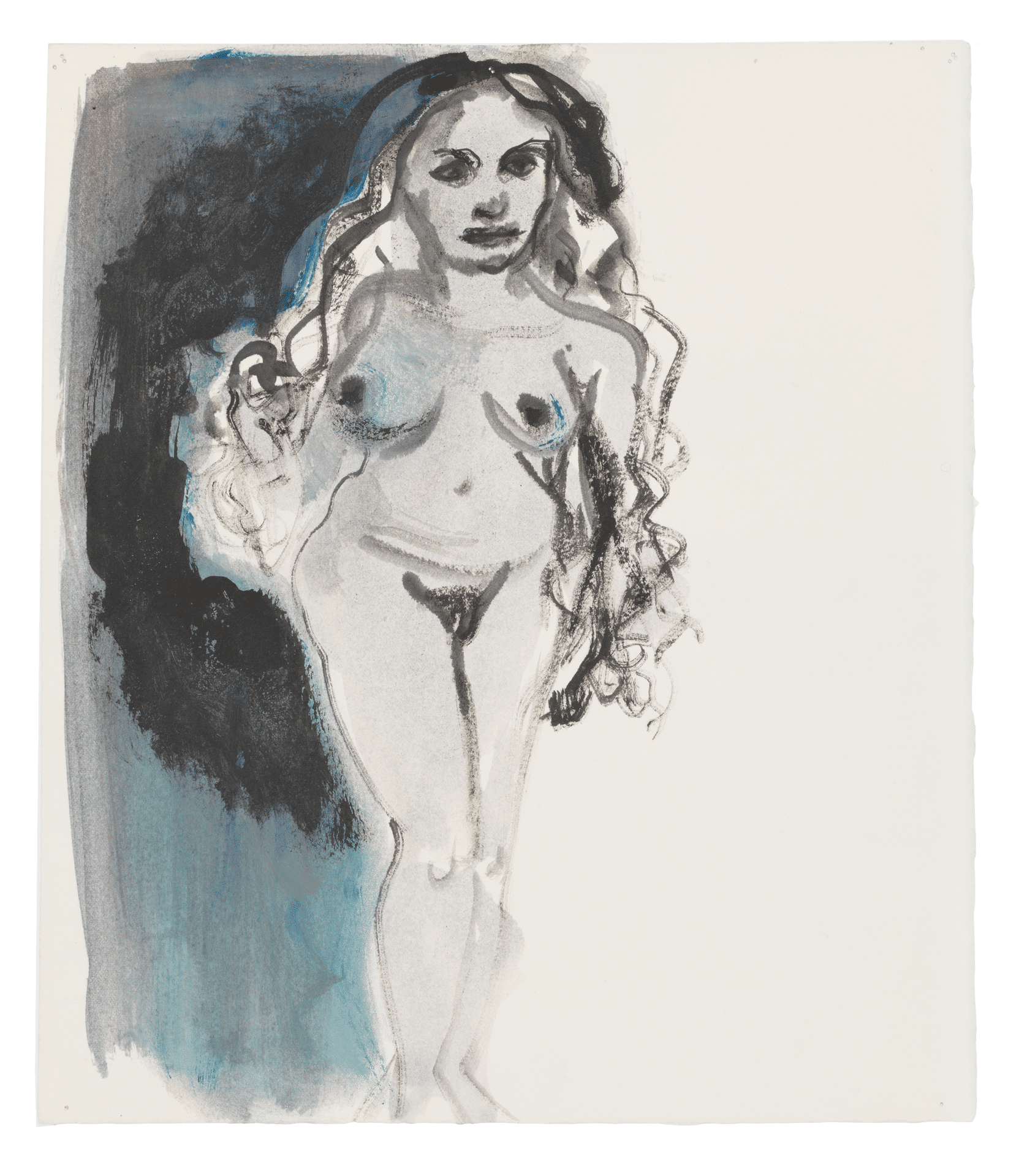 A drawing by Marlene Dumas, titled The goddess Venus, dated 2015 to 2016.