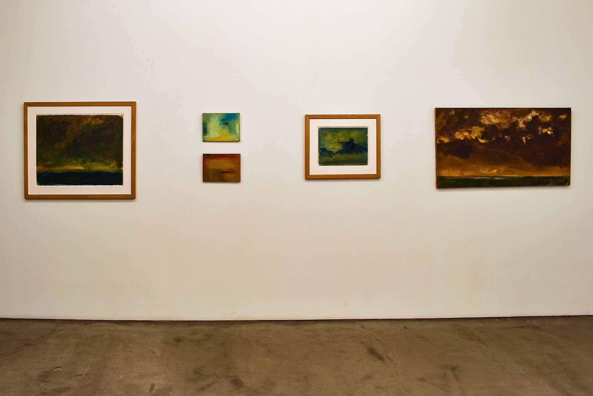 An installation view of an exhibition titled, Jesse Murry: Radical Solitude, at Tibor de Nagy gallery, New York, in 2019.