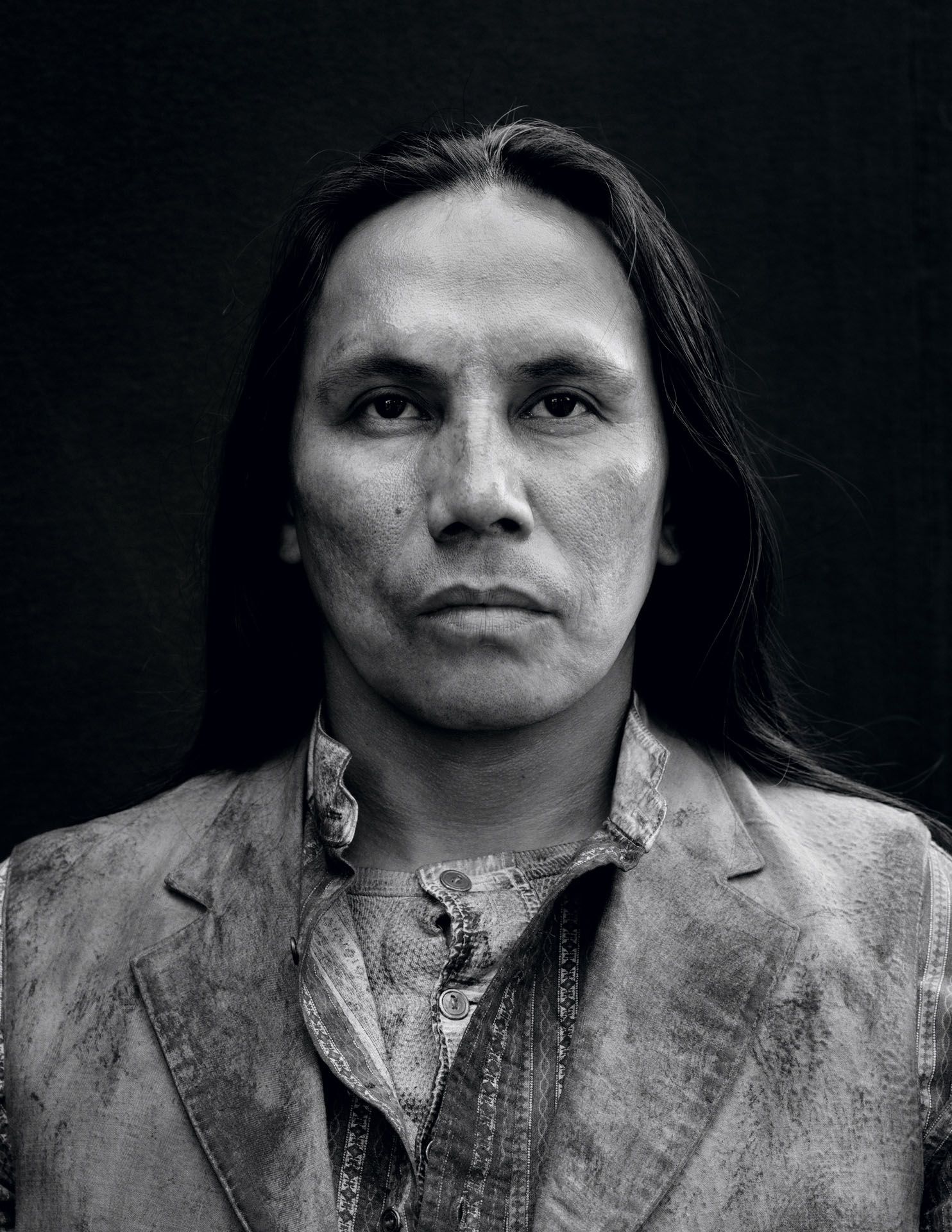 Detail from a series of photographs by Stan Douglas, titled Klatsassin Portraits, dated 2006. 