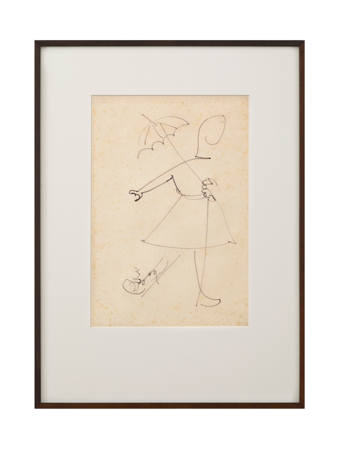 A drawing by Benode Behari Mukherjee, titled Dancer, not dated.