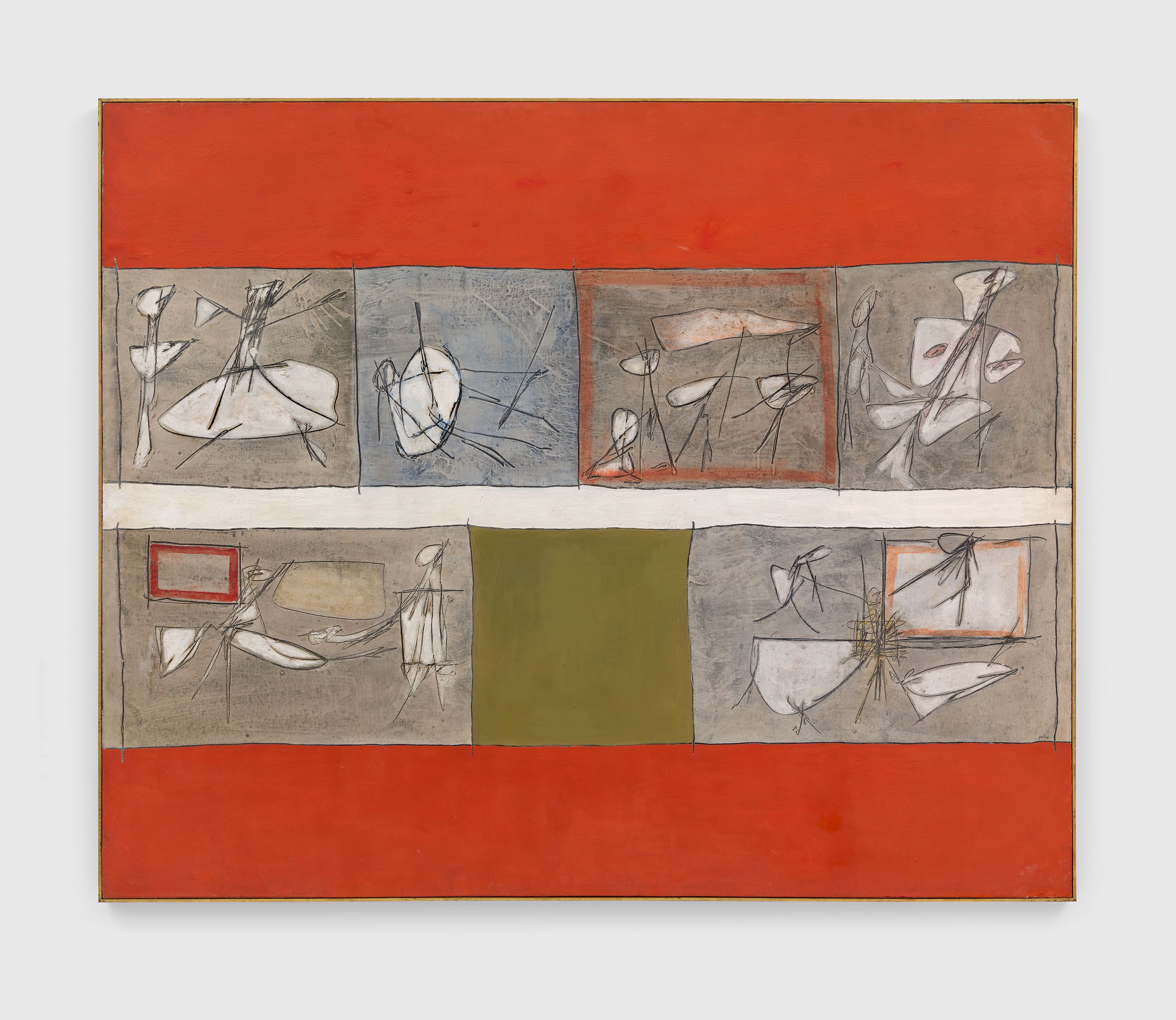 A painting by Achille Perilli, titled Il lamento dell'ultimo menestrello, dated 1961.