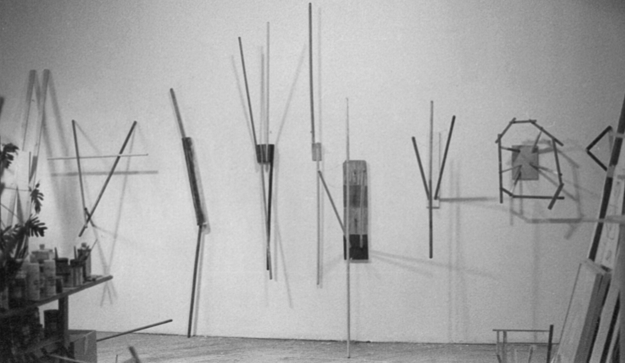A photograph taken by Al Taylor of the artist's Franklin Street studio in New York, Dated 1988.