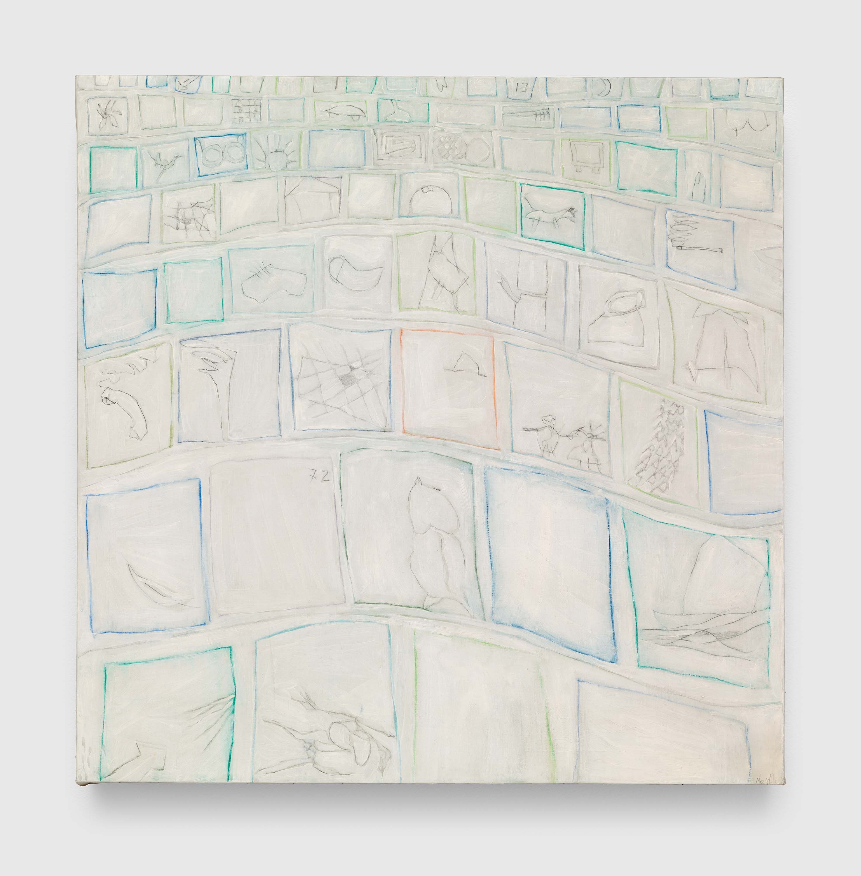 A painting by Gastone Novelli, titled Cose da conservare, dated 1963.