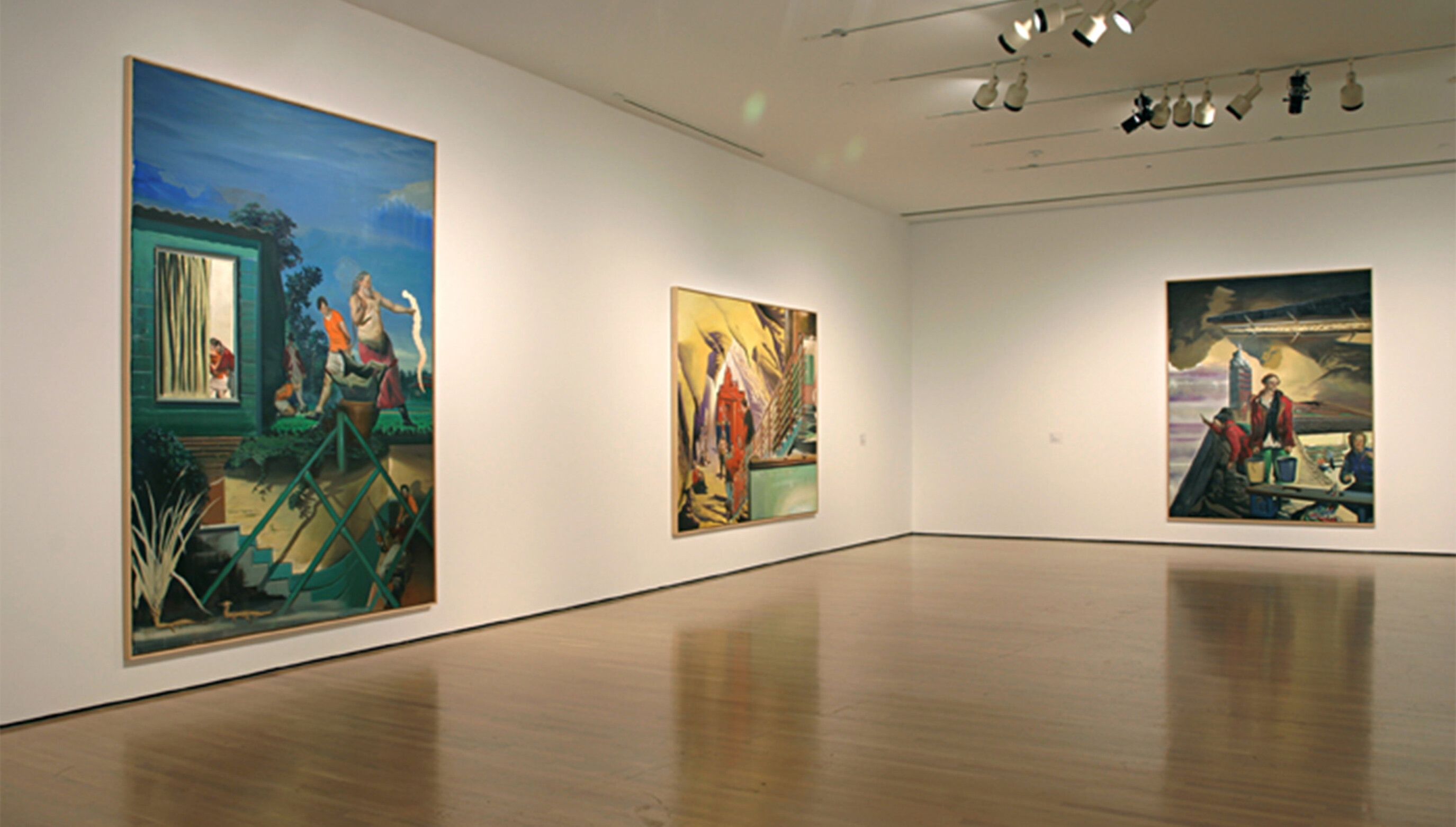 Installation view, Neo Rauch, Musée d'art contemporain de Montréal, 2006
