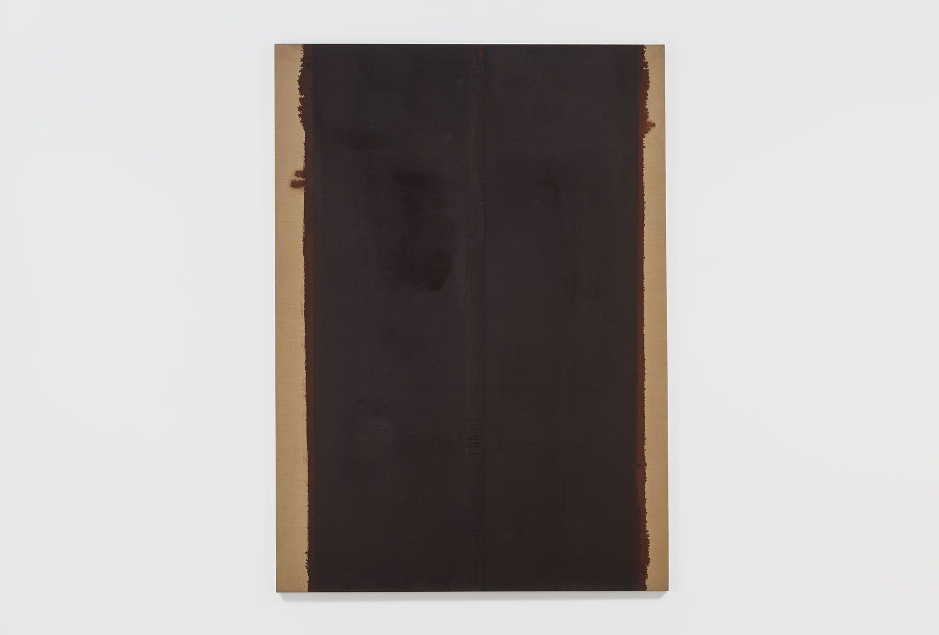 A painting by Yun Hyong-keun titled Burnt Umber & Ultramarine Blue, dated 1988.