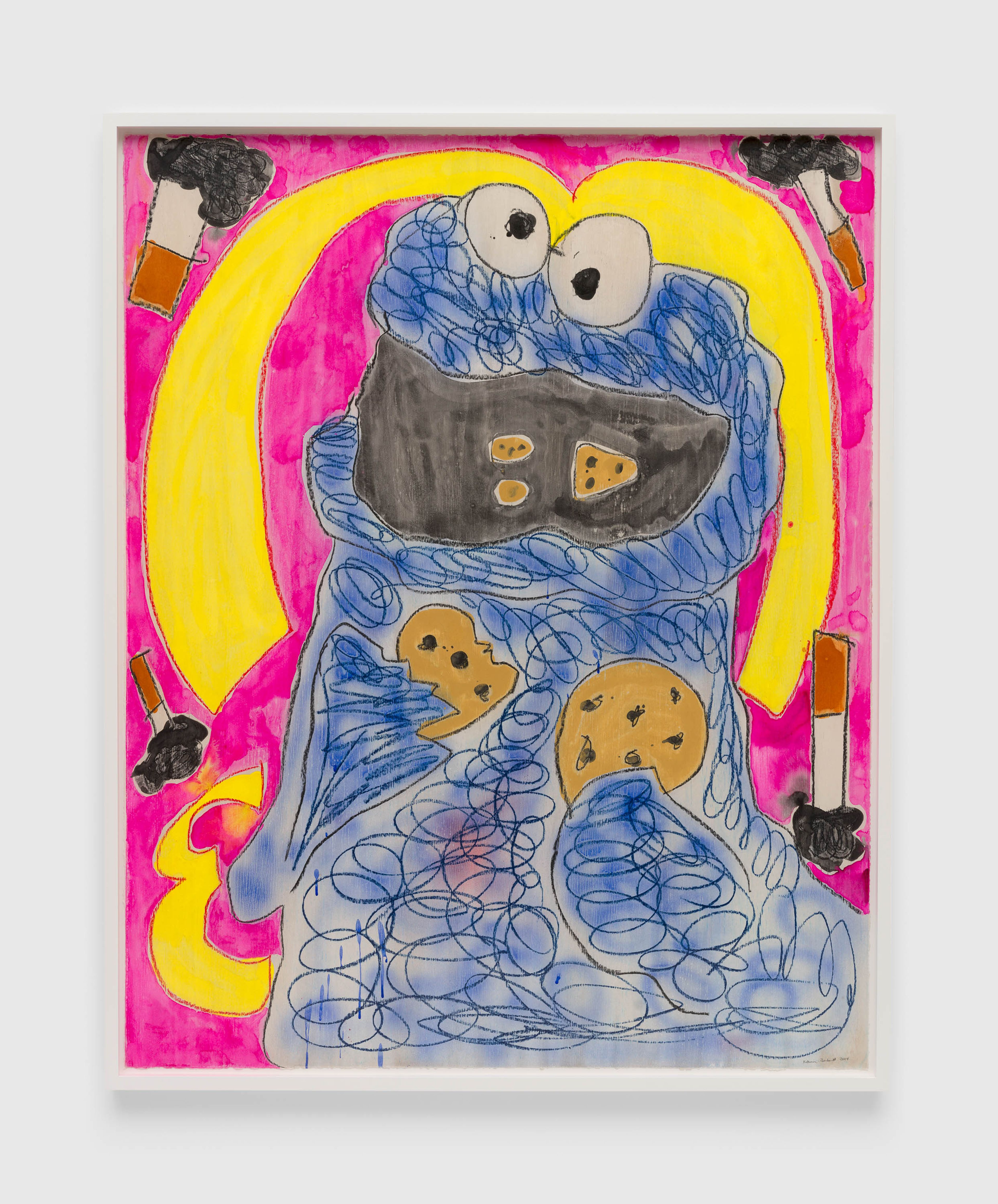 An untitled print by Katherine Bernhardt, dated 2024.