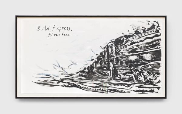 Raymond Pettibon — No Title (B n' W Express. Th' ...)