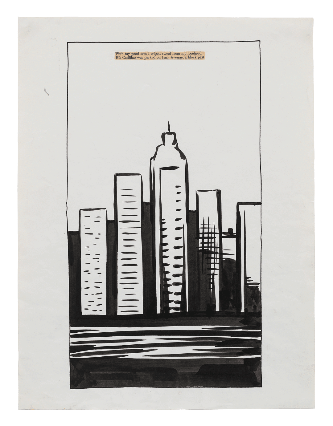 A drawing by Raymond Pettibon titled No Title (With my good...), dated 1986.