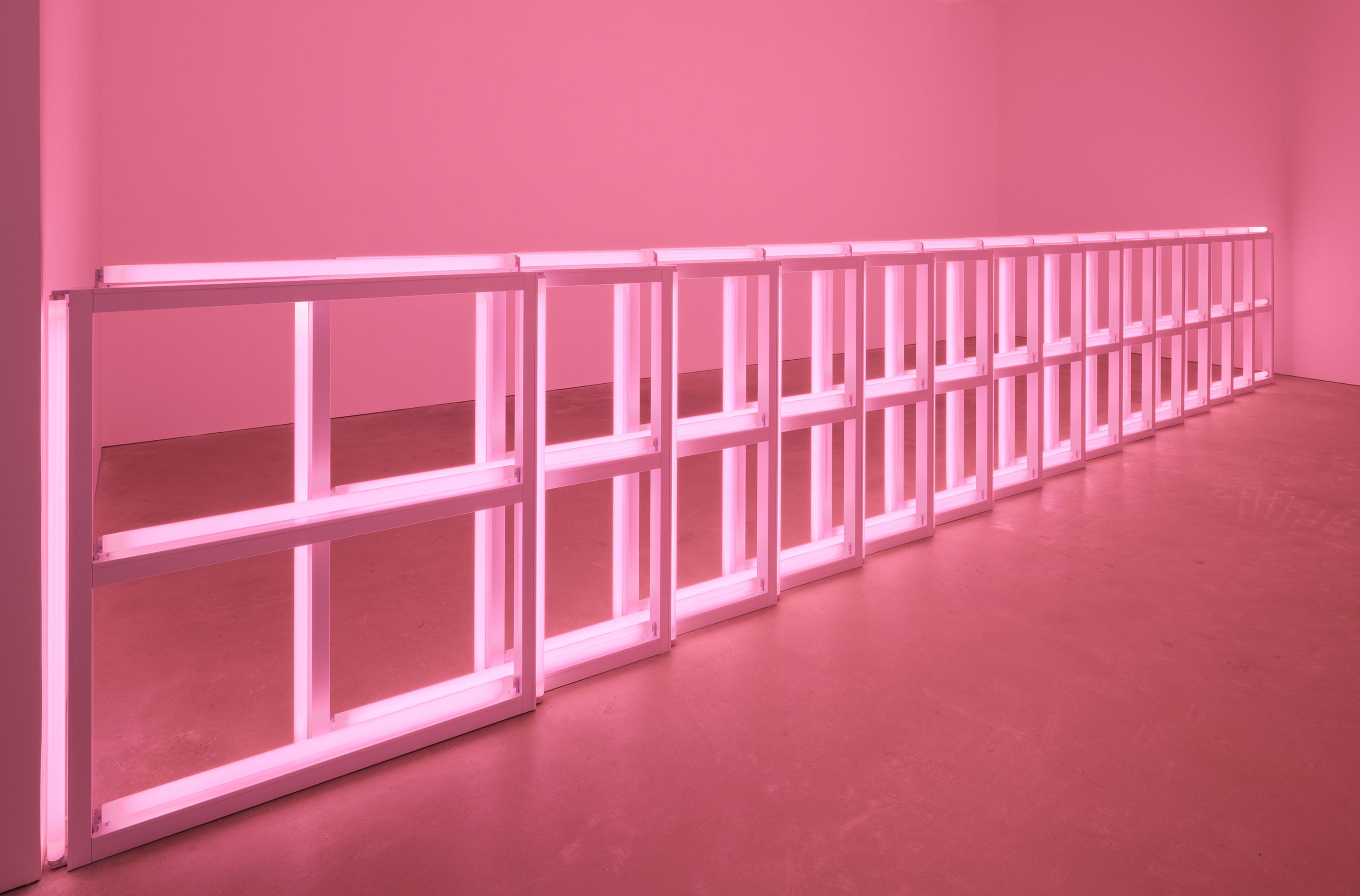  Installation view, Dan Flavin, untitled, 1974, David Zwirner, Hong Kong, dated 2018