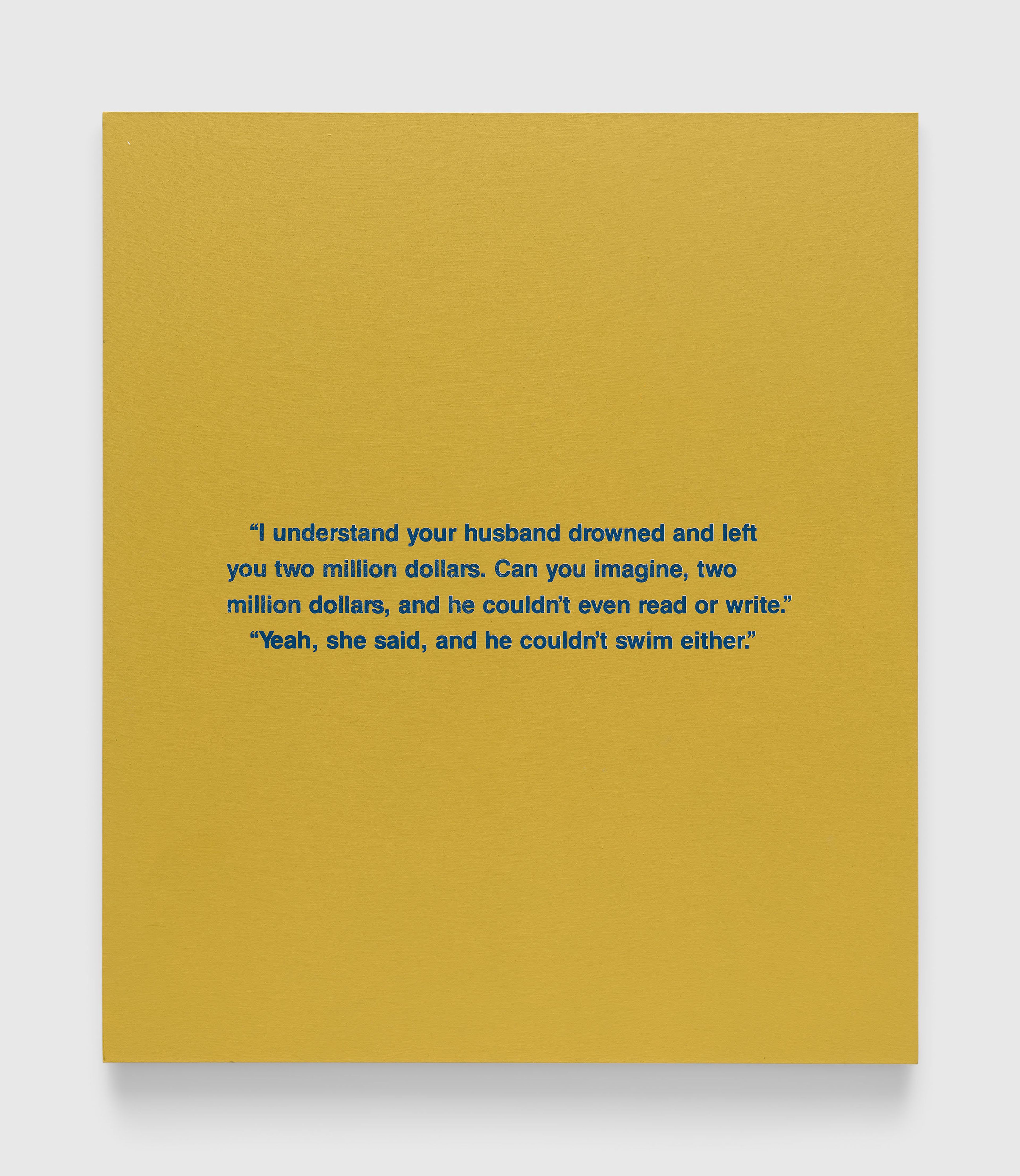 A painting by Richard Prince, titled Can You Imagine, dated 1988.