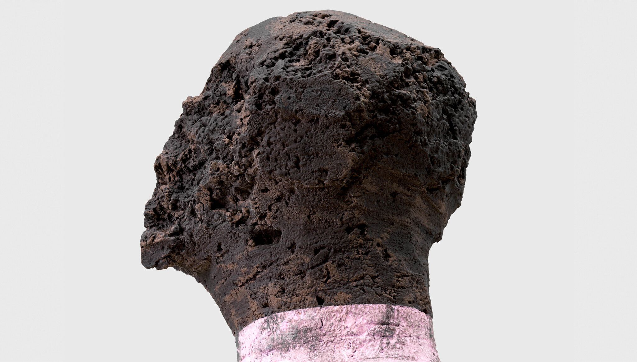 A detail of a sculpture by Huma Bhabha, titled What Should it Be, dated 2024