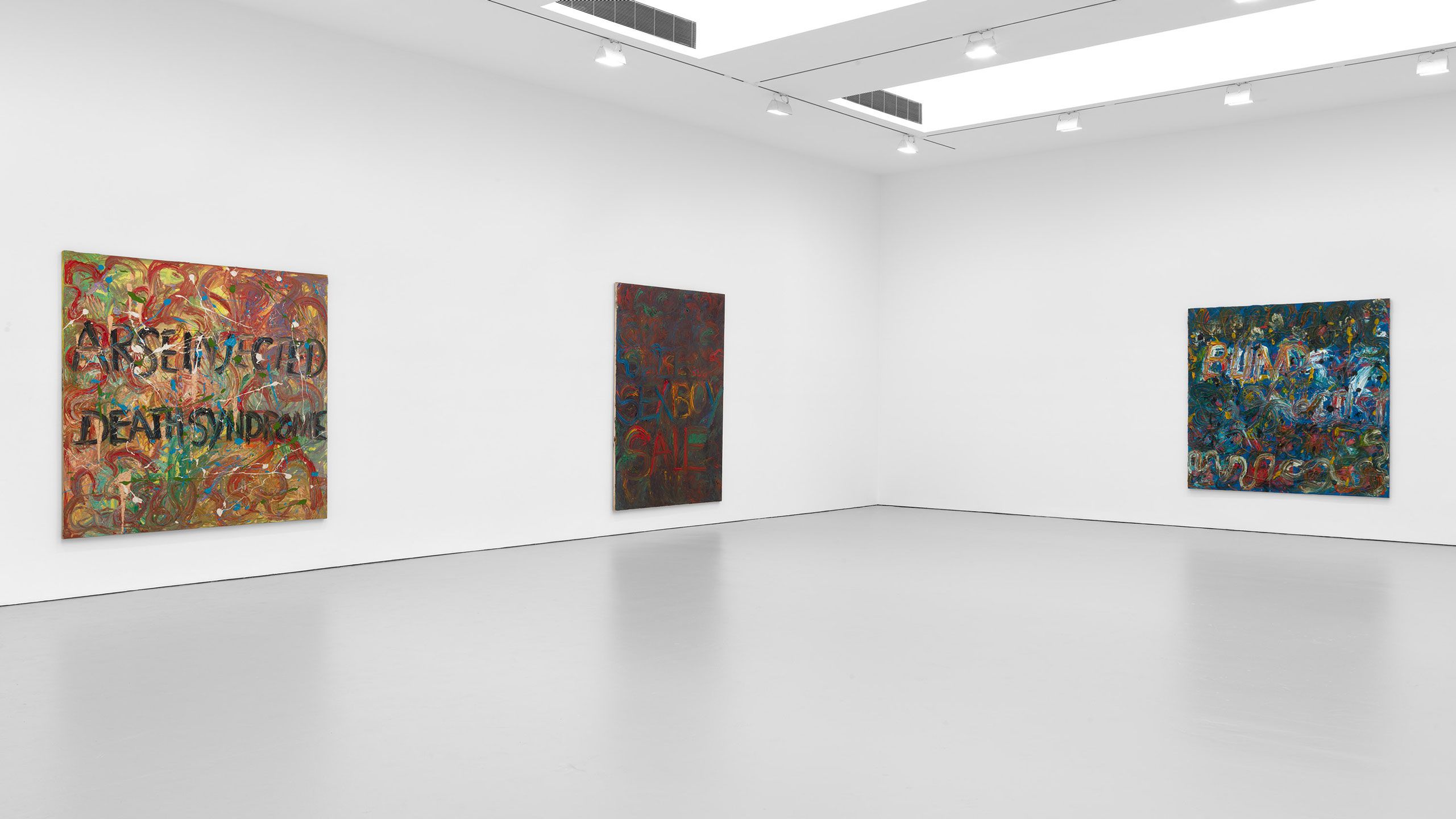 Installation view, Derek Jarman, David Zwirner, New York, 2021