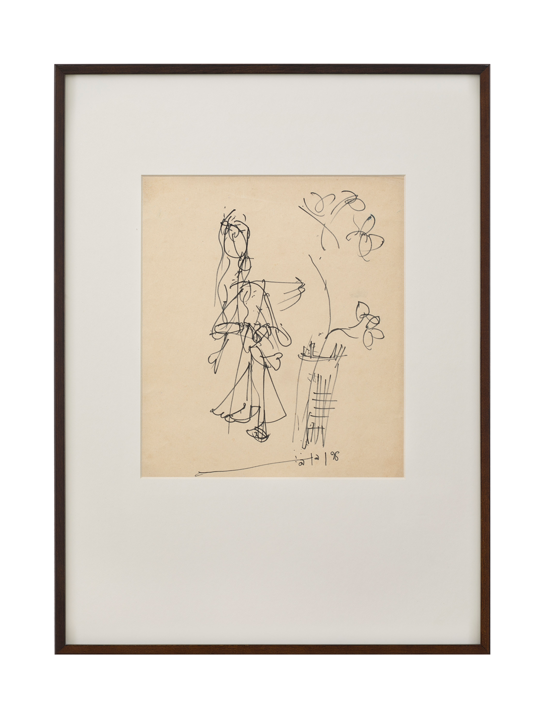 An untitled drawing by Benode Behari Mukherjee, not dated.