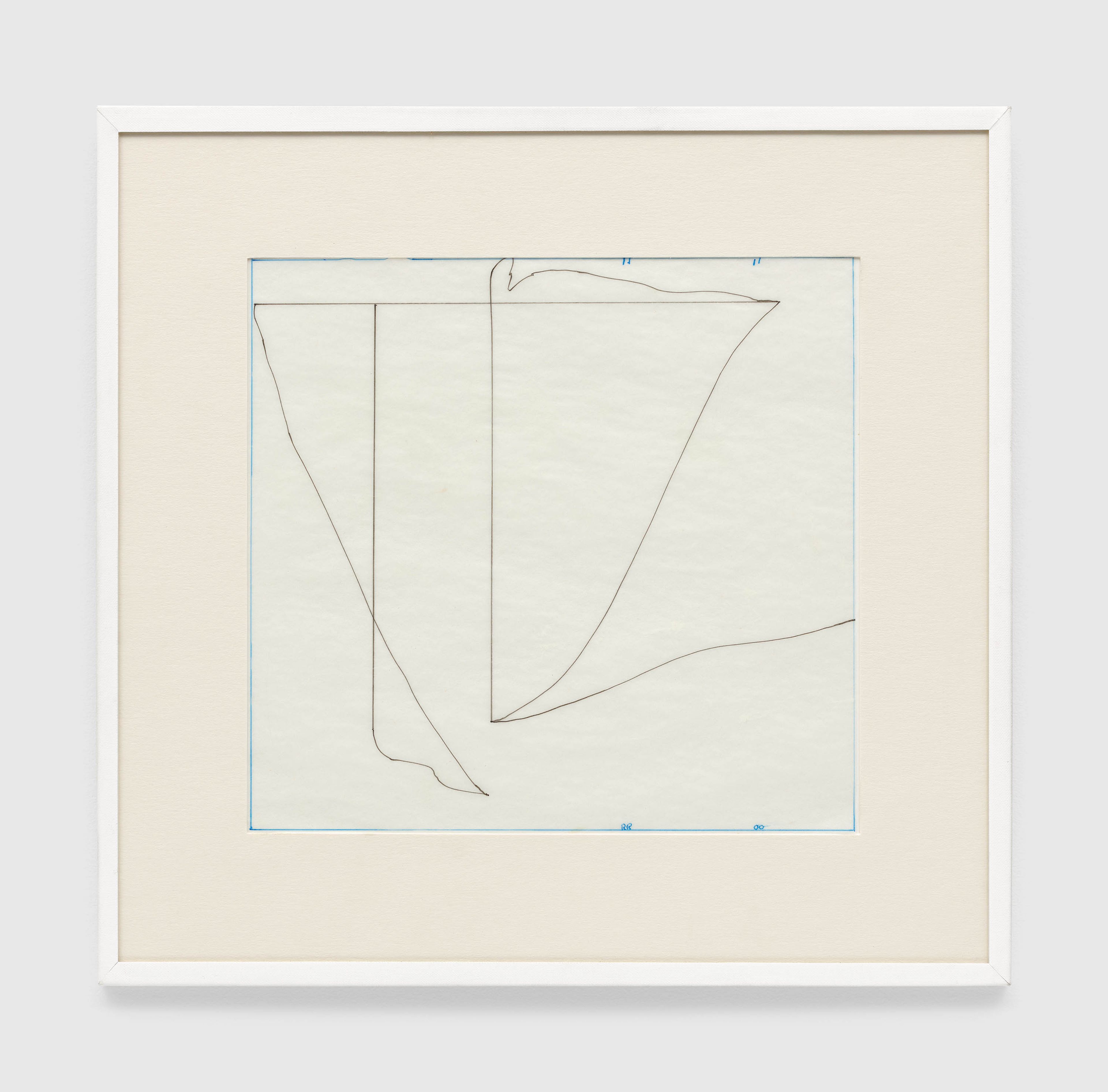 A work on paper by Robert Ryman, titled Untitled, dated 2000.