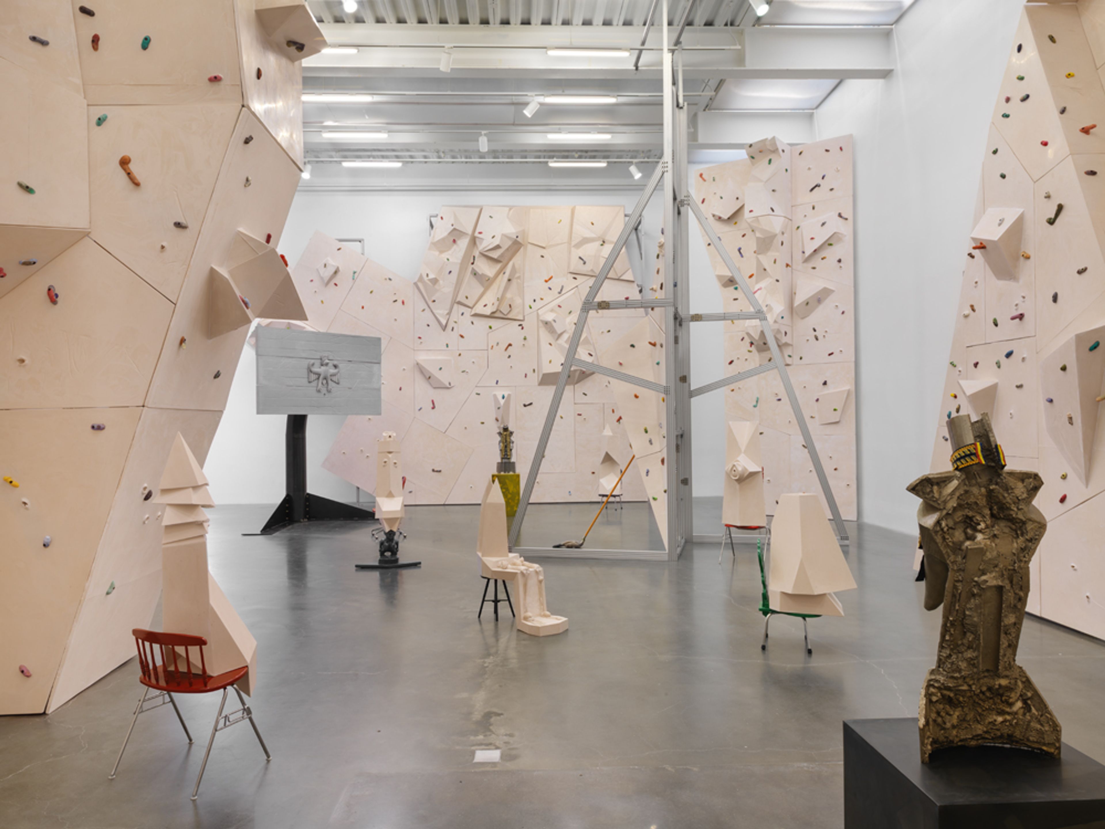 Installation view of an exhibition titled Andra Ursuţa: Alps at the New Museum in New York, dated 2016.