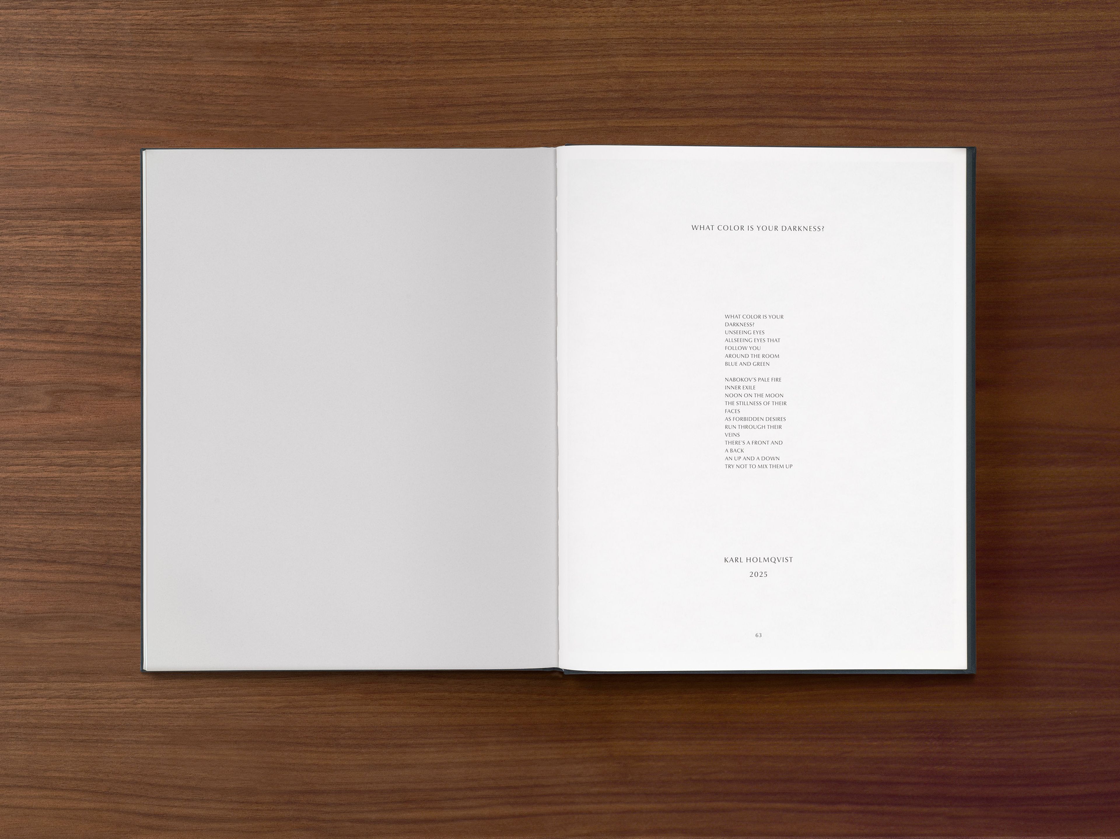 Interior spread from a book titled Victor Man: The Absence That We Are, published by David Zwirner Books in 2026