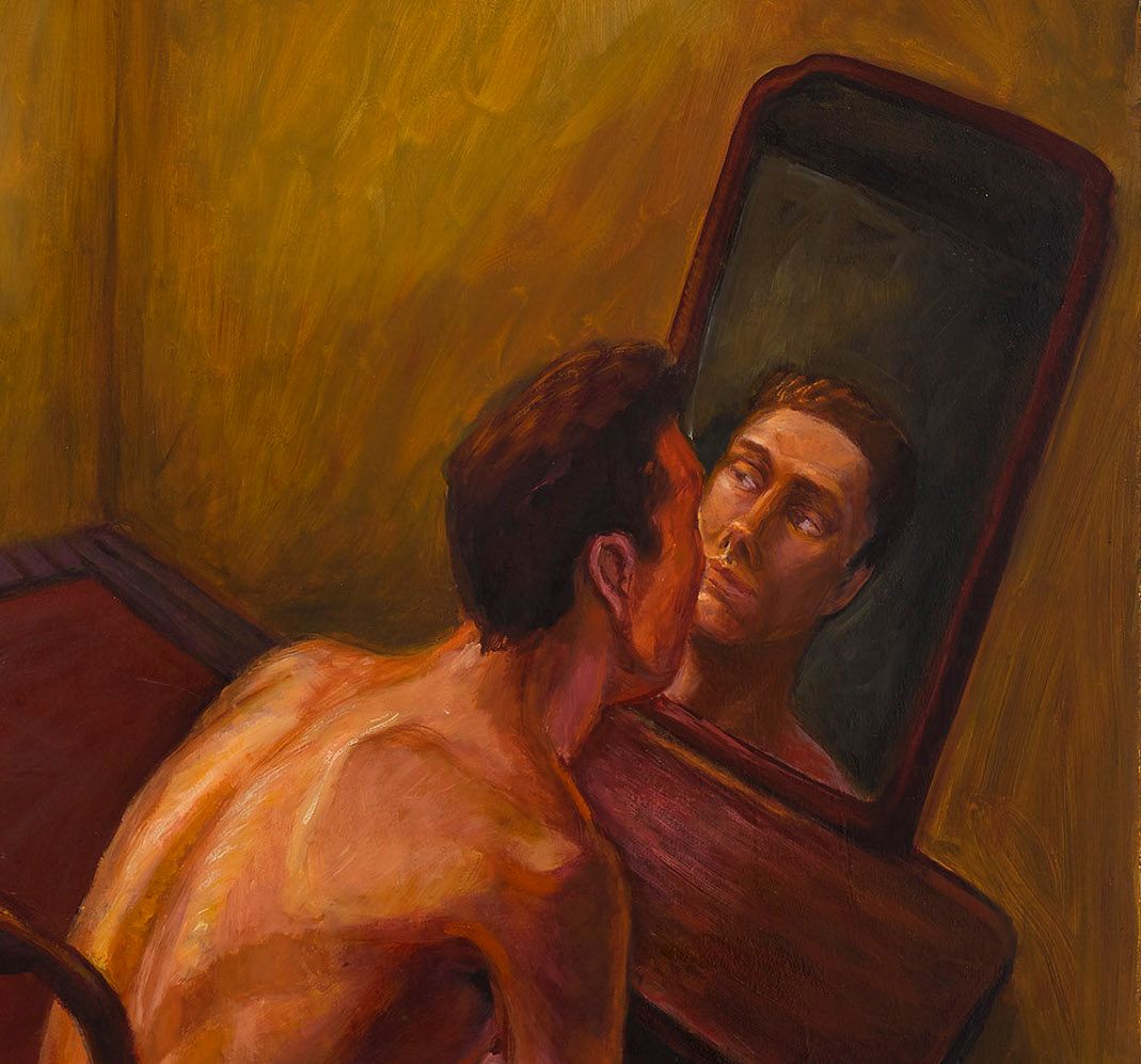 A detail from a painting by Hugh Steers titled Two Chairs, dated 1993