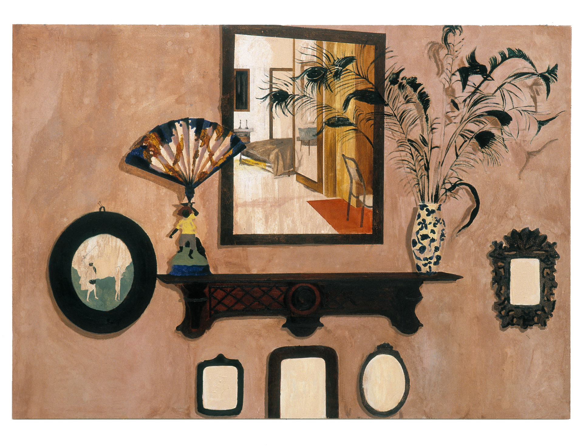 A painting by Mamma Andersson, titled Backbiter I, dated 2006.