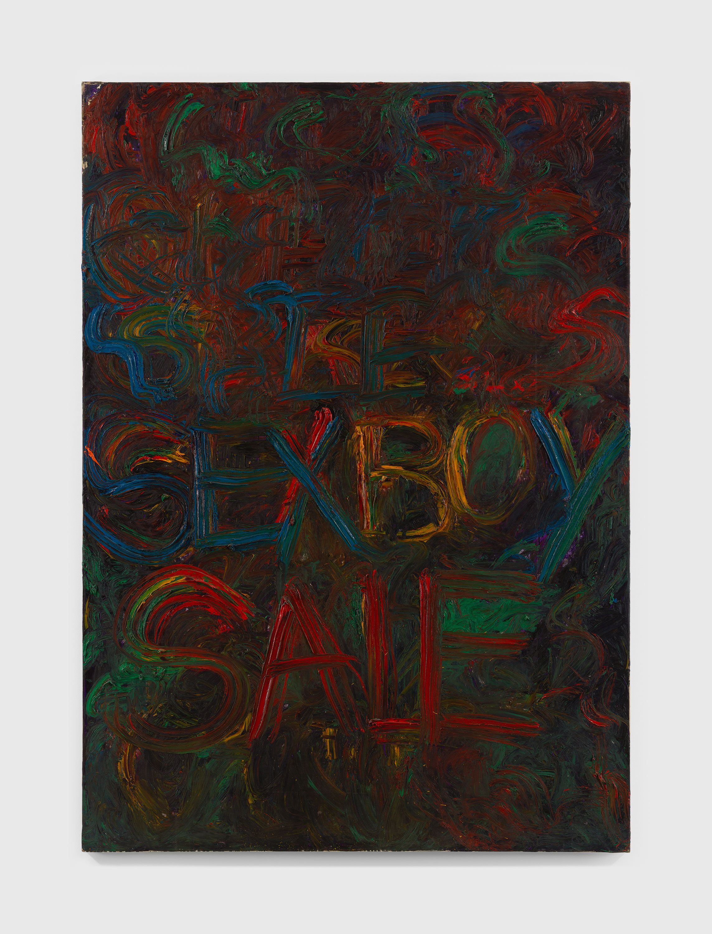 A painting by Derek Jarman titled Fortnum and Mason / Queen’s Grocer, dated 1992