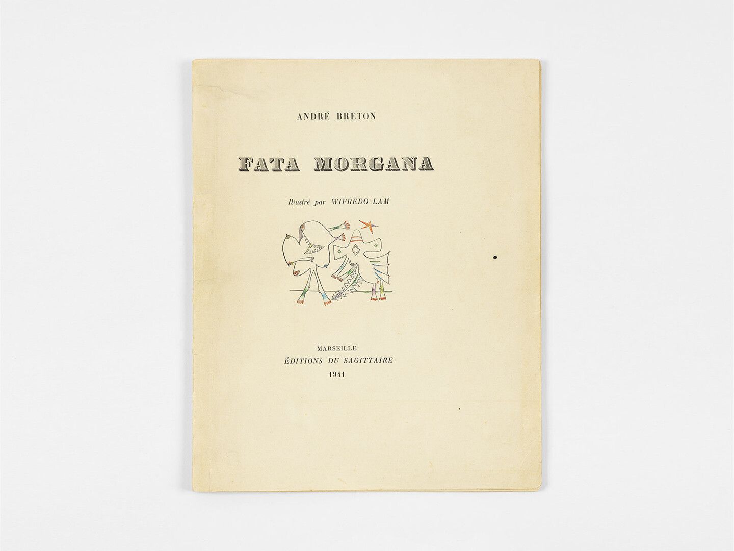 A book by Andr√© Breton, titled Fata Morgana, dated 1941.